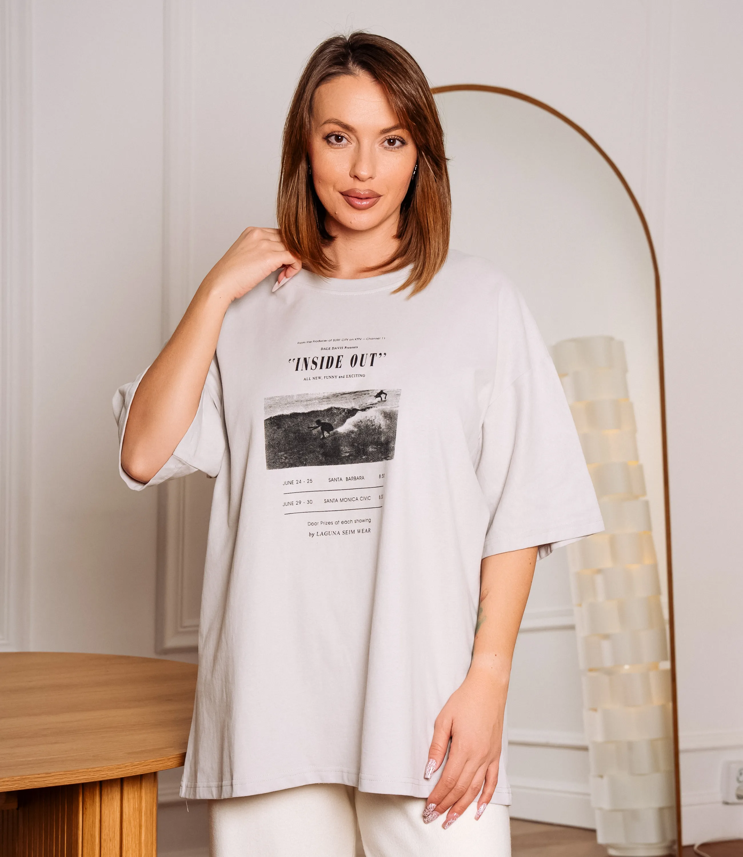 Футболка #КТ6848, светло-серый - фото 1