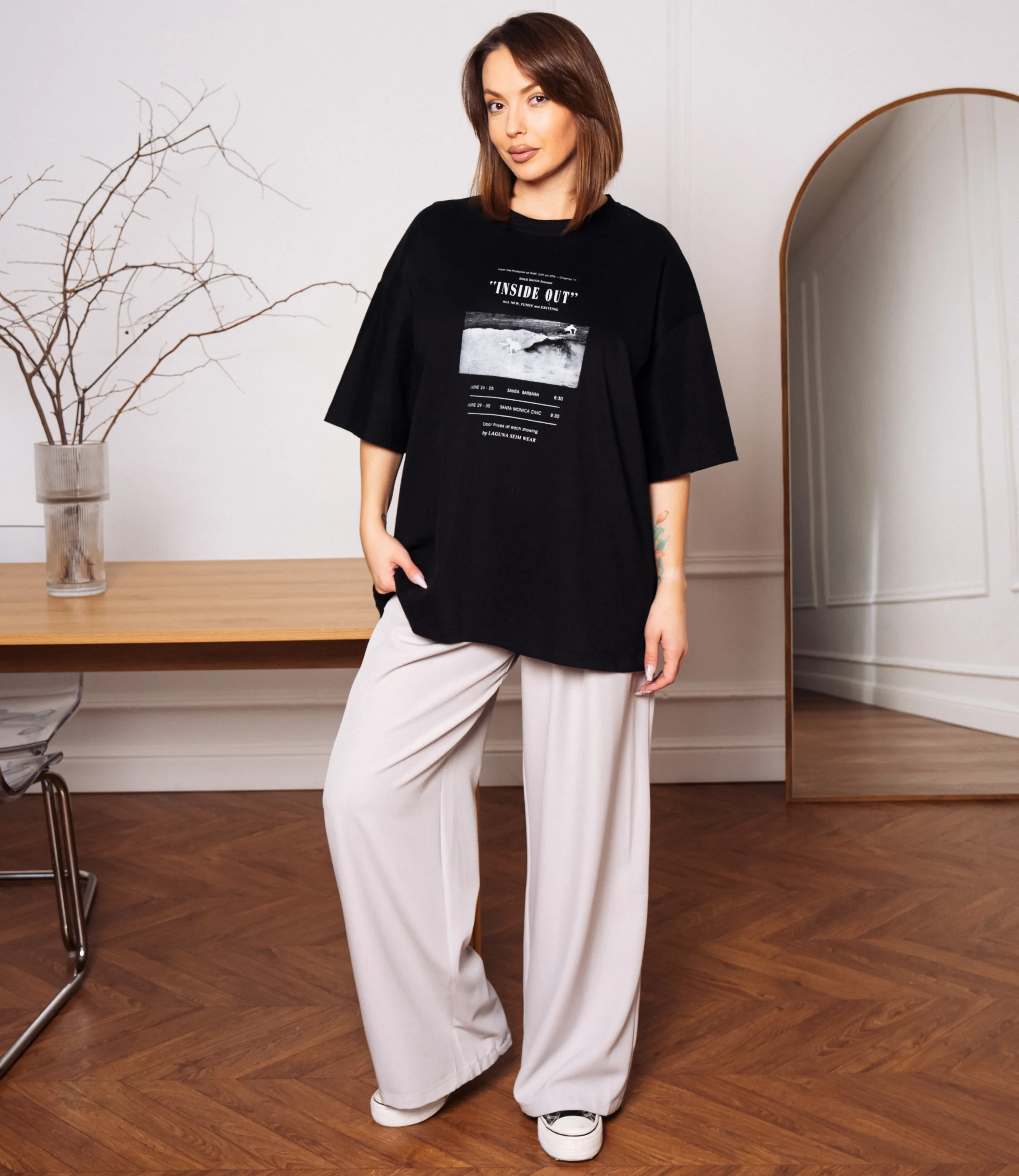 Футболка #КТ6848, чёрный - фото 4