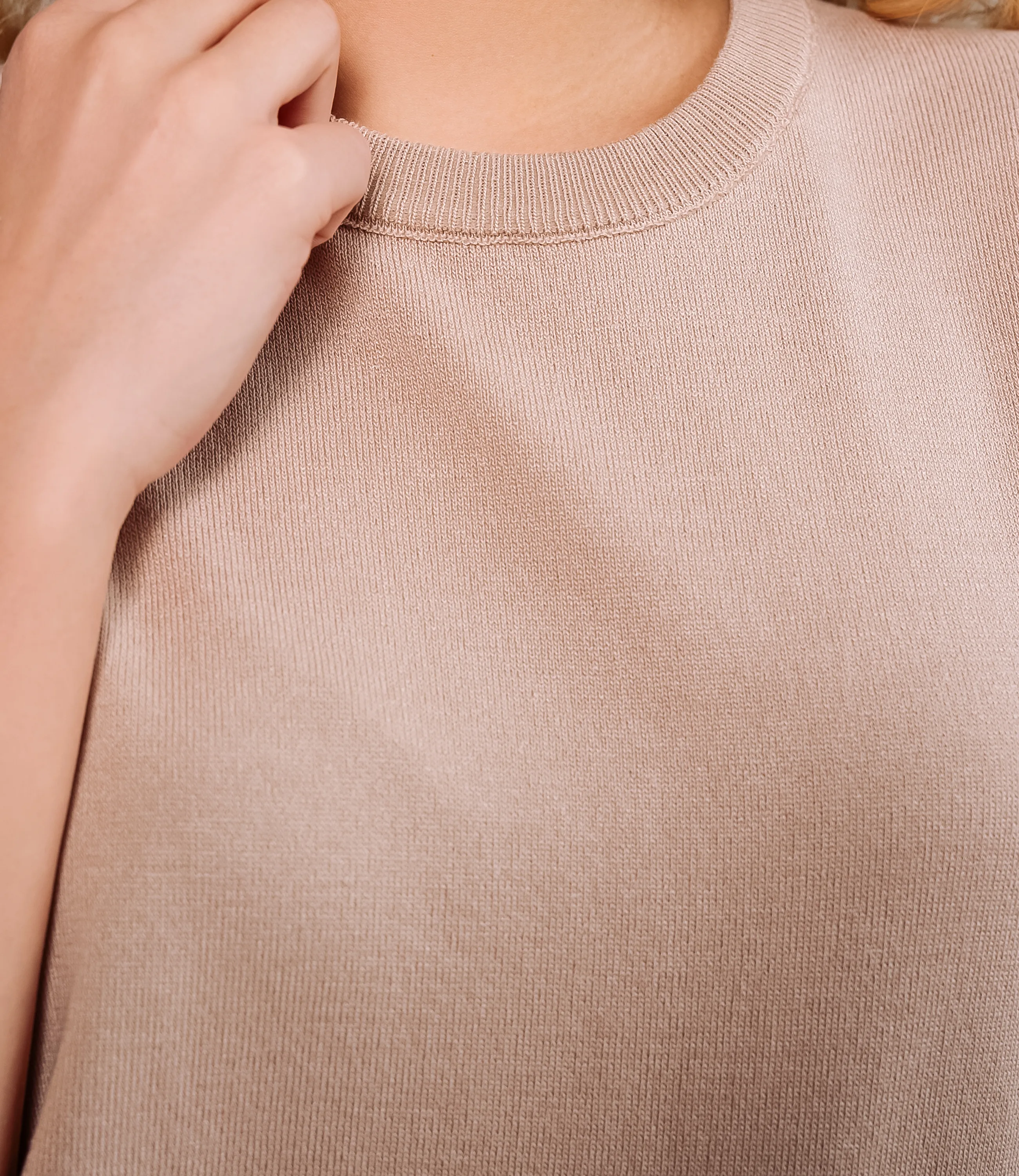 Футболка #ОКТ185001, бежевый - фото 5