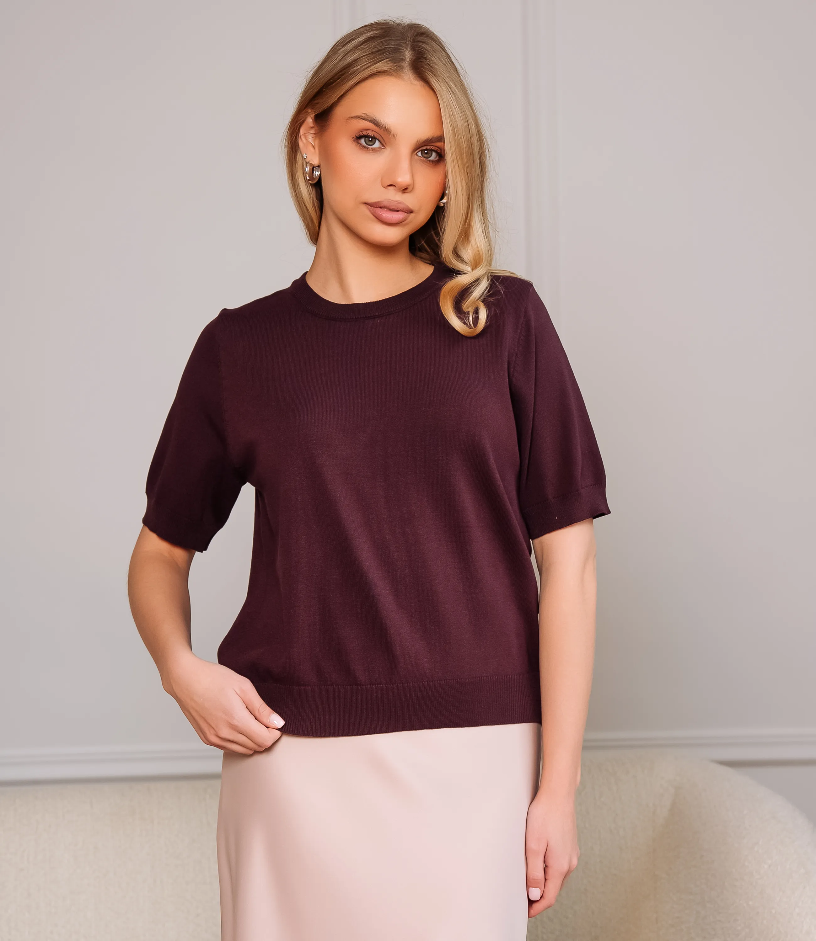 Футболка #ОКТ185001, шоколадный - фото 1