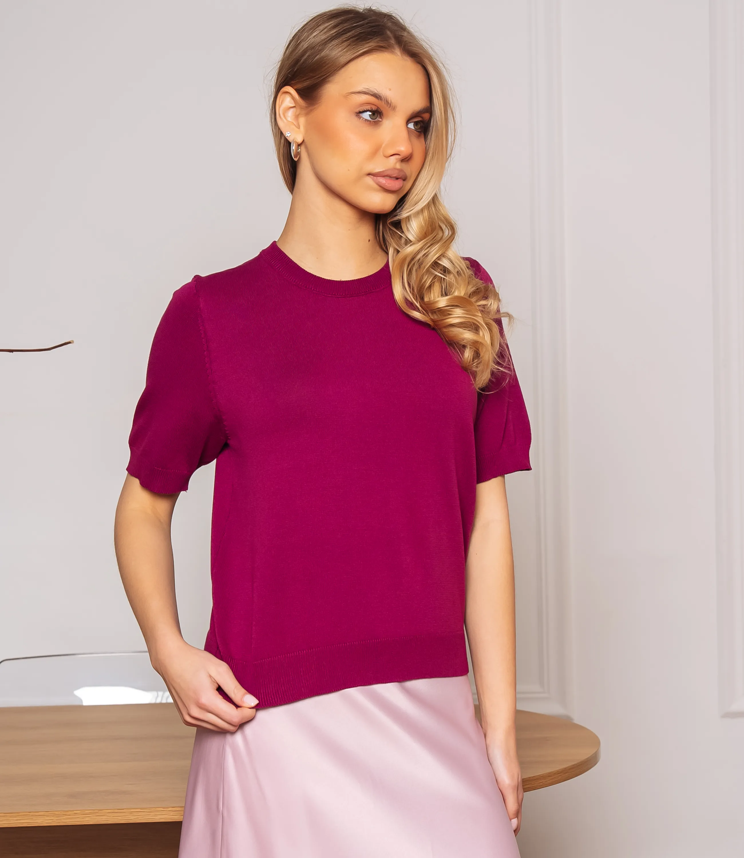 Футболка #ОКТ185001, сливовый - фото 2