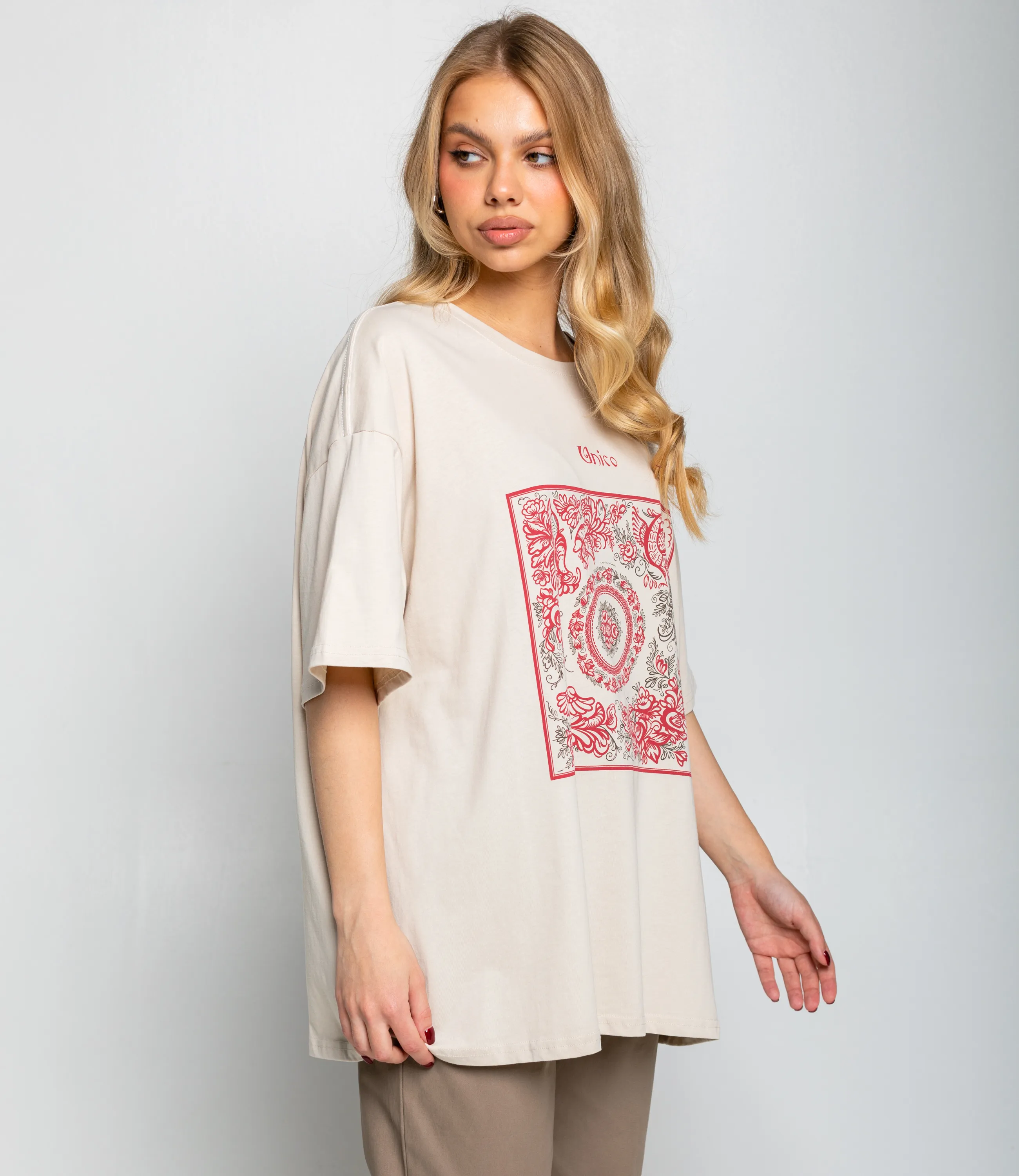 Футболка #КТ308230, светло-бежевый - фото 2