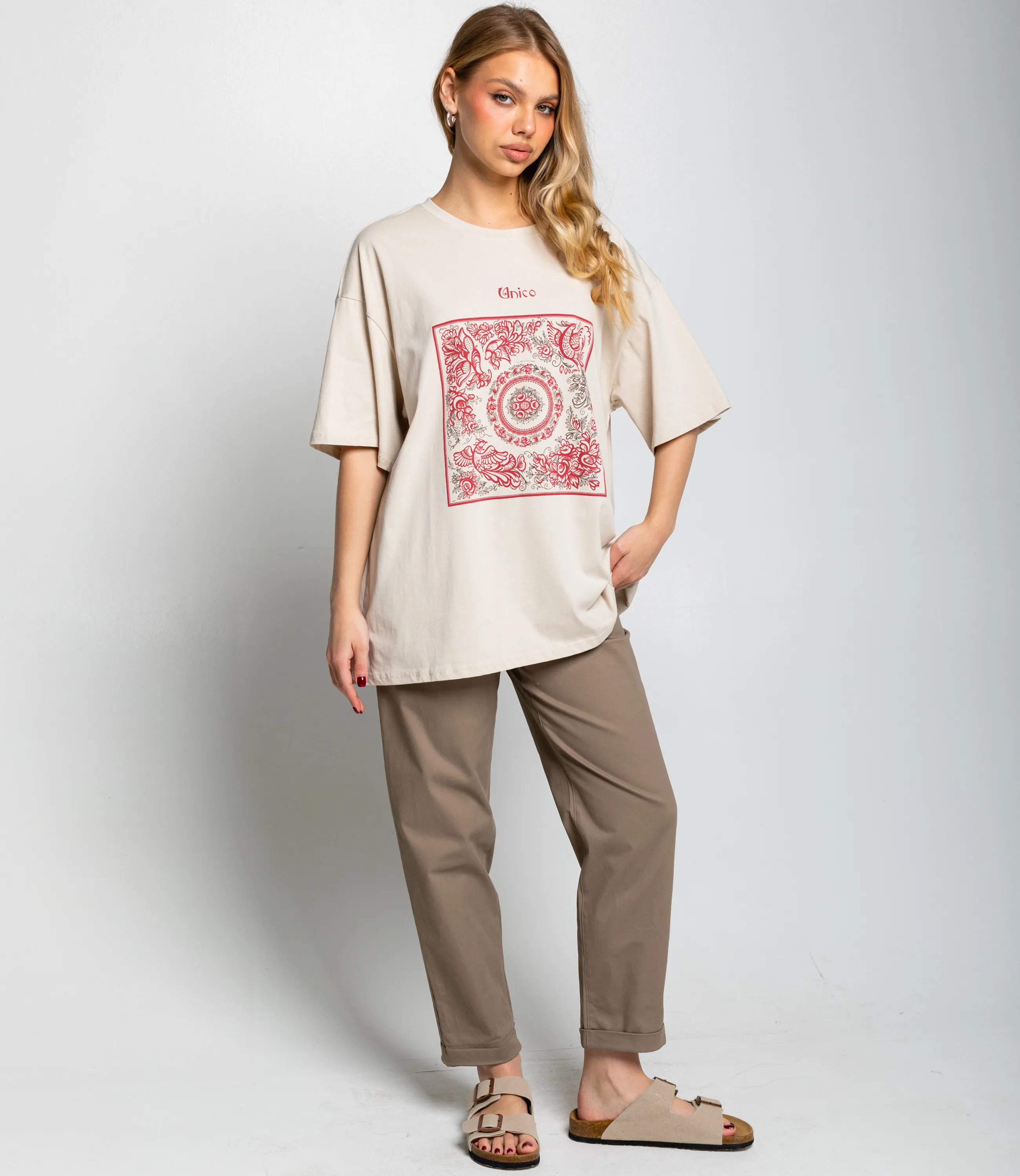 Футболка #КТ308230, светло-бежевый - фото 4