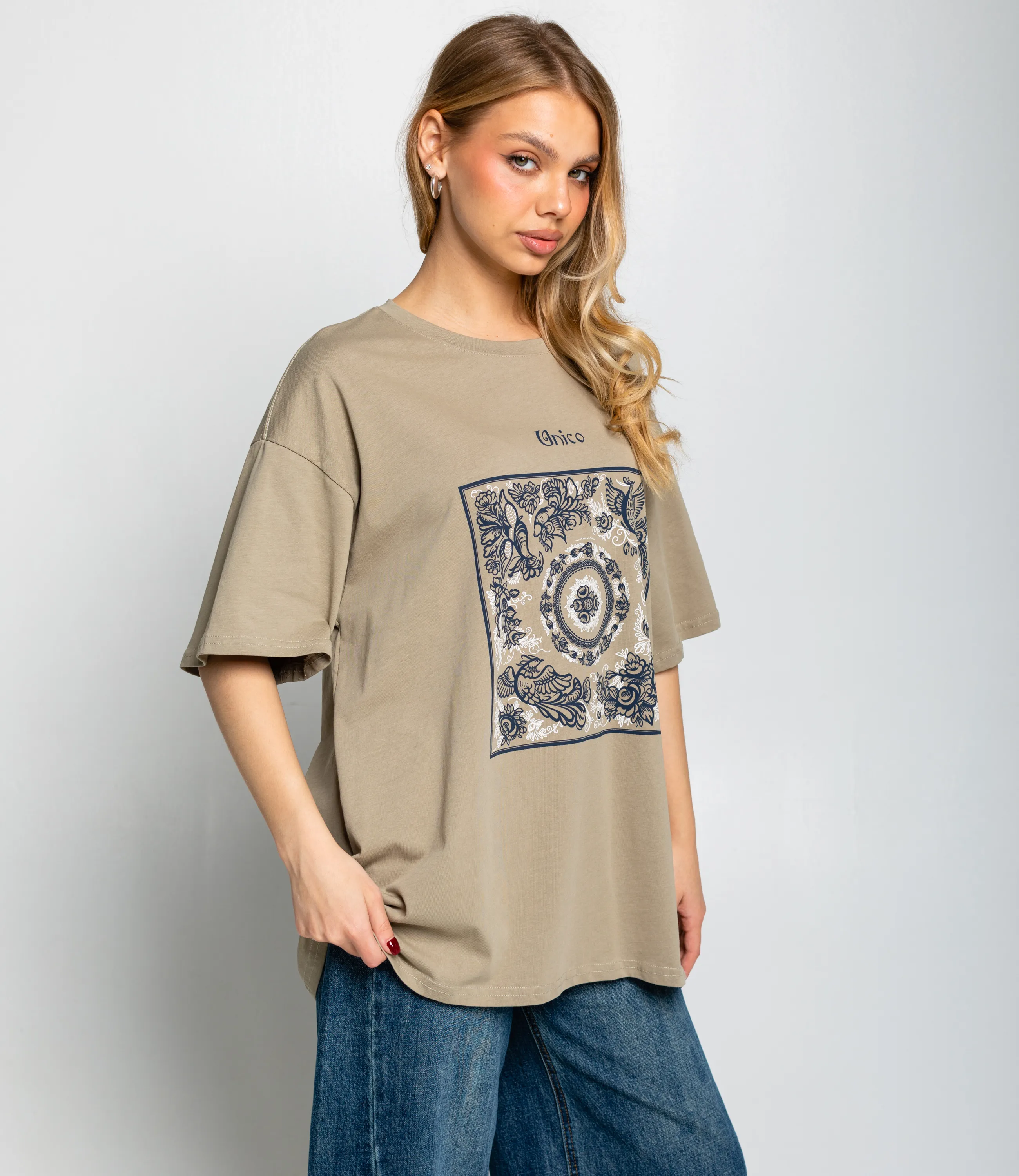 Футболка #КТ308230, серо-зелёный - фото 2