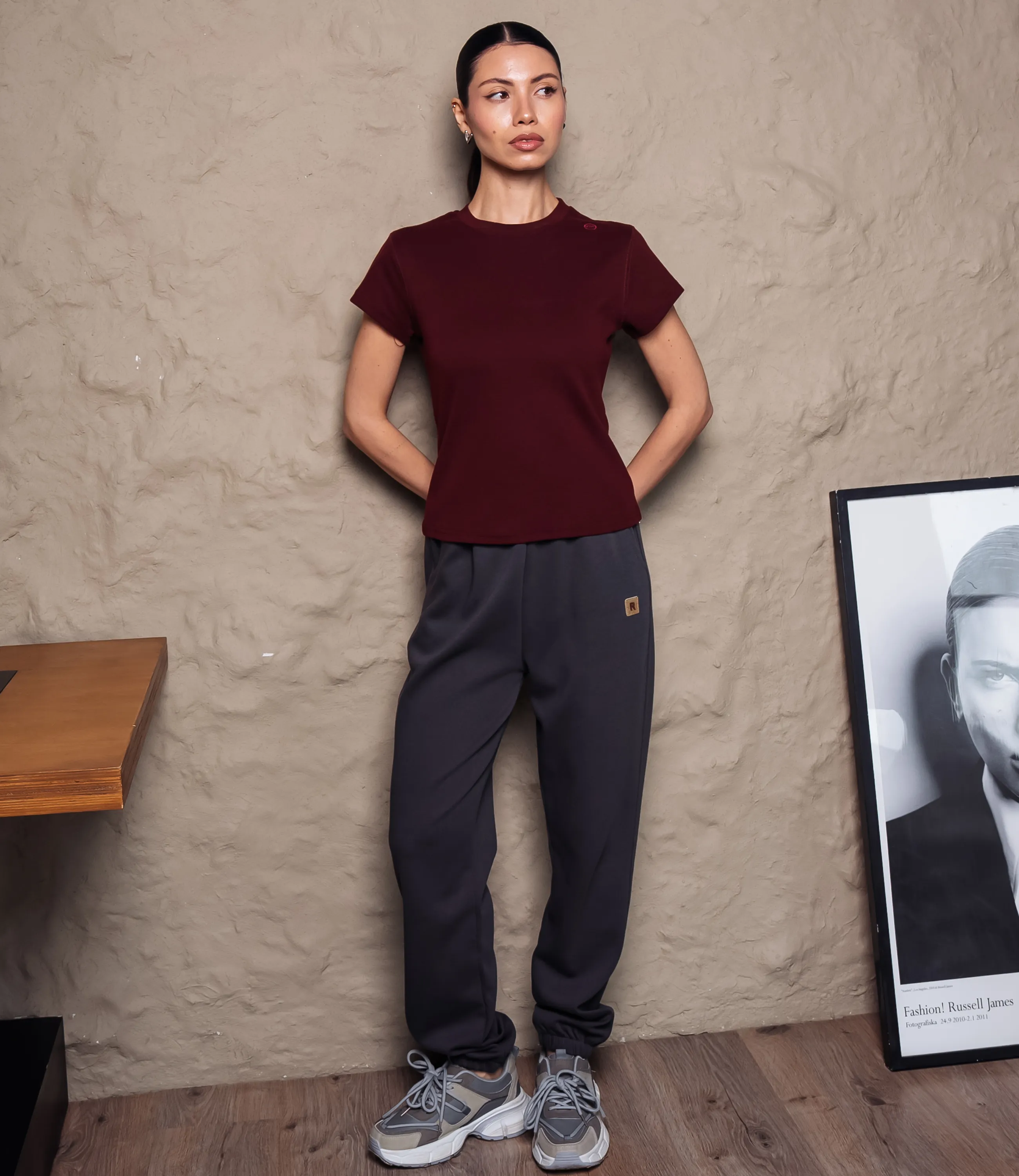 Футболка #КТ6212, бордовый - фото 4