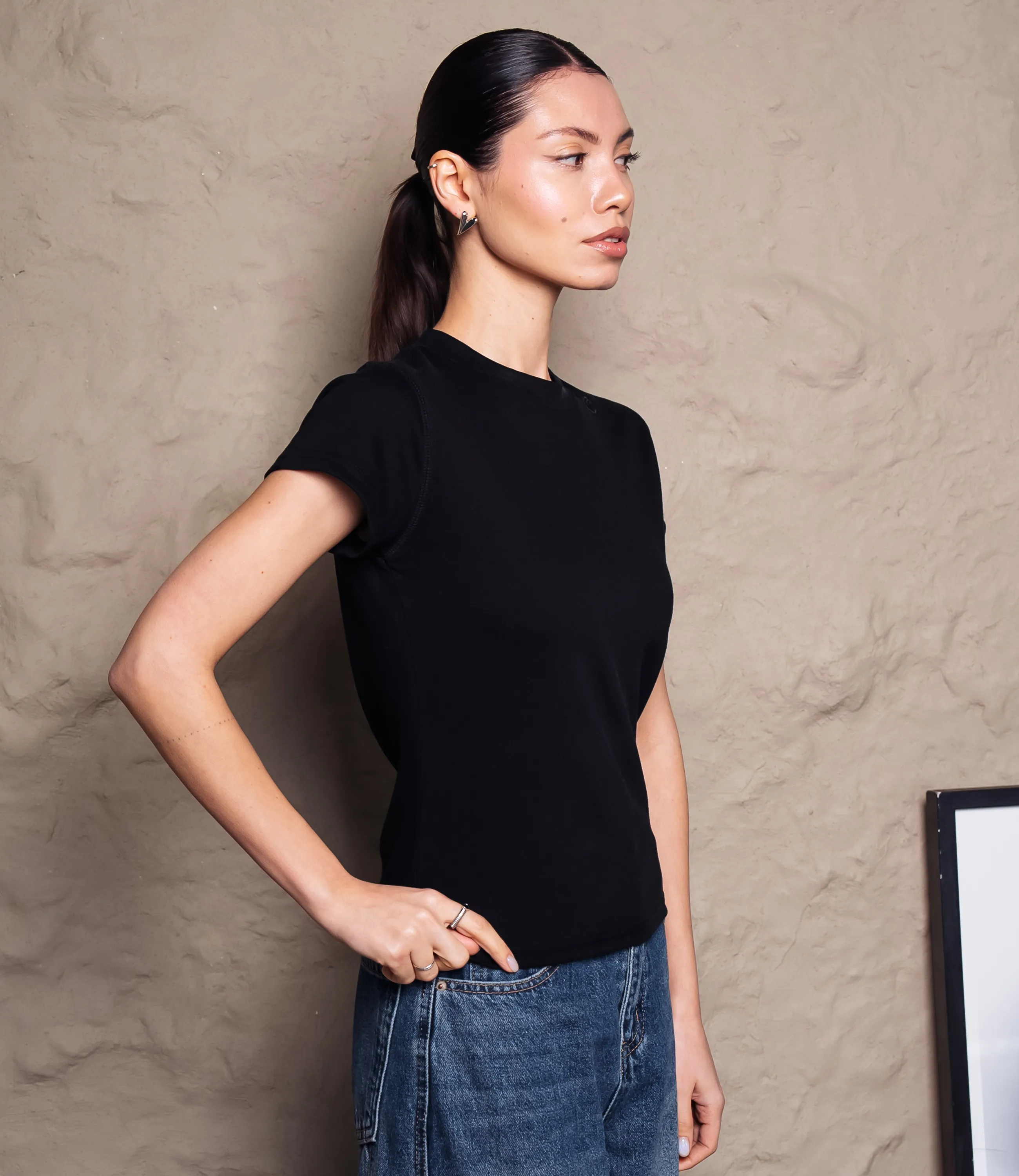 Футболка #КТ6212, чёрный - фото 2