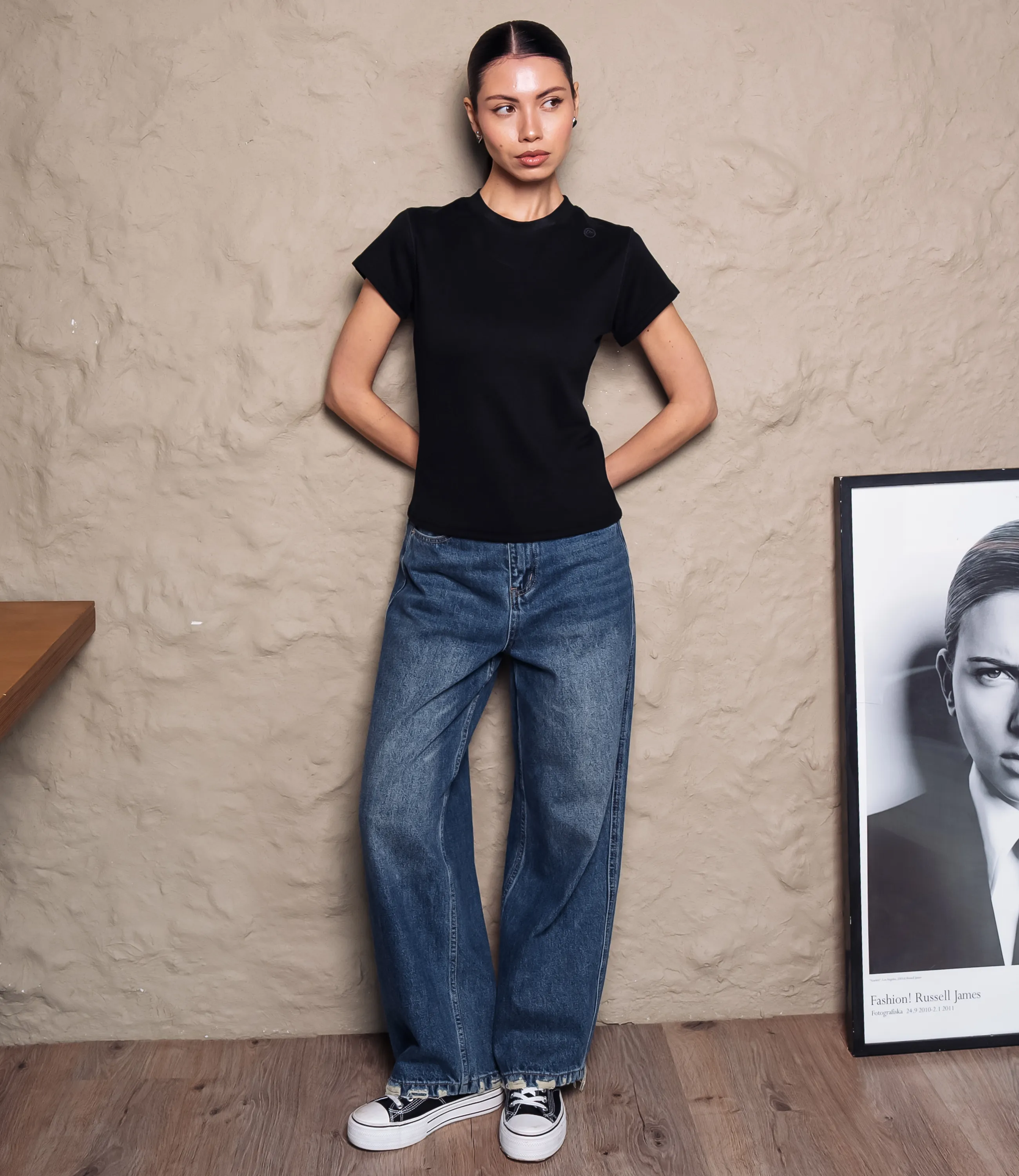 Футболка #КТ6212, чёрный - фото 4