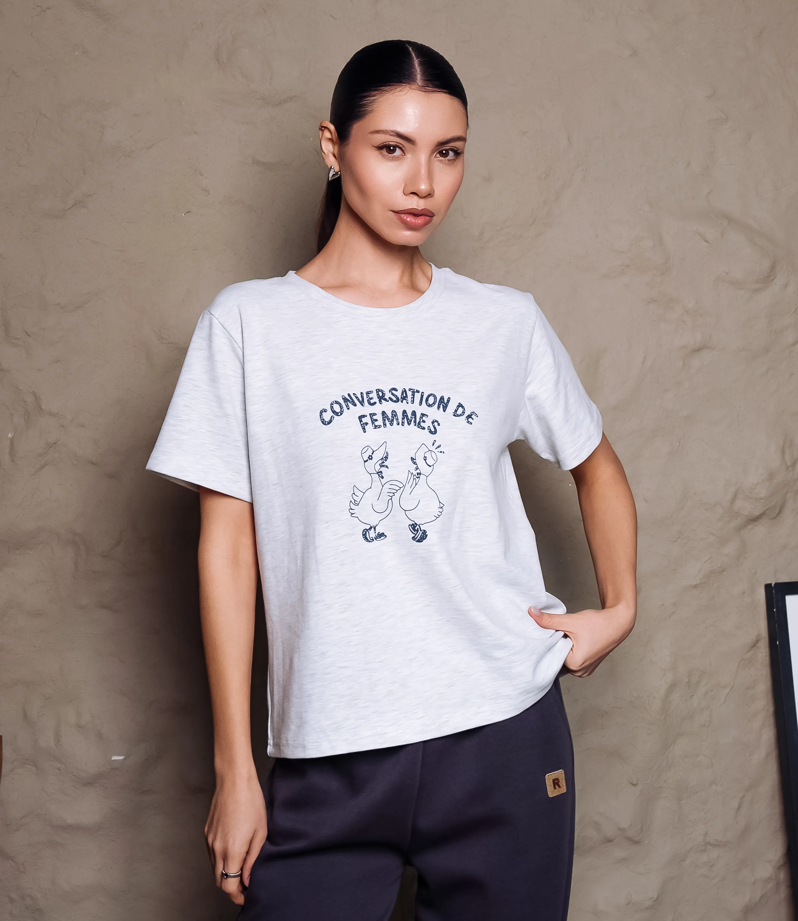 Футболка #КТ861 (4), светло-серый меланж - фото 1