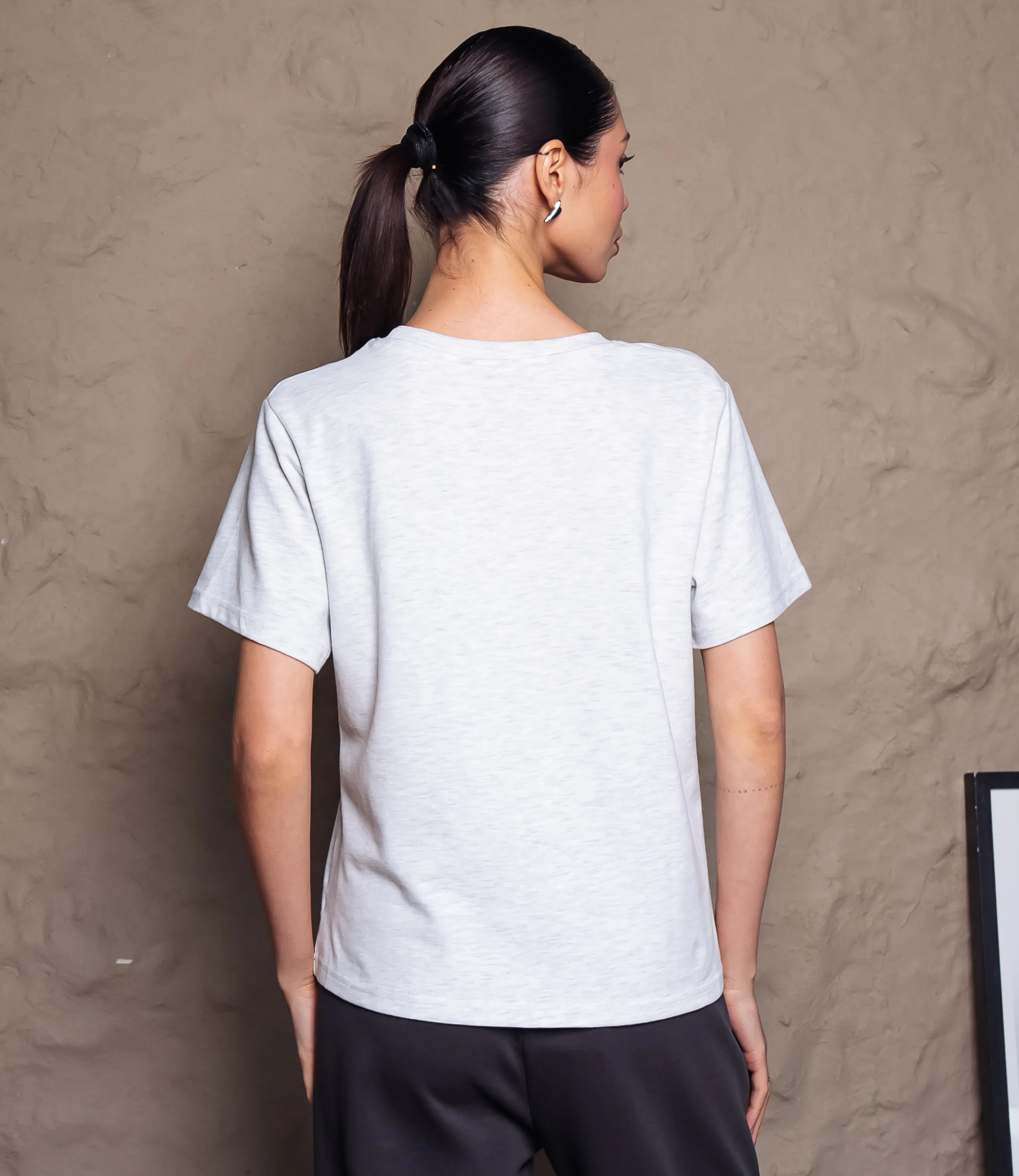 Футболка #КТ861 (4), светло-серый меланж - фото 3