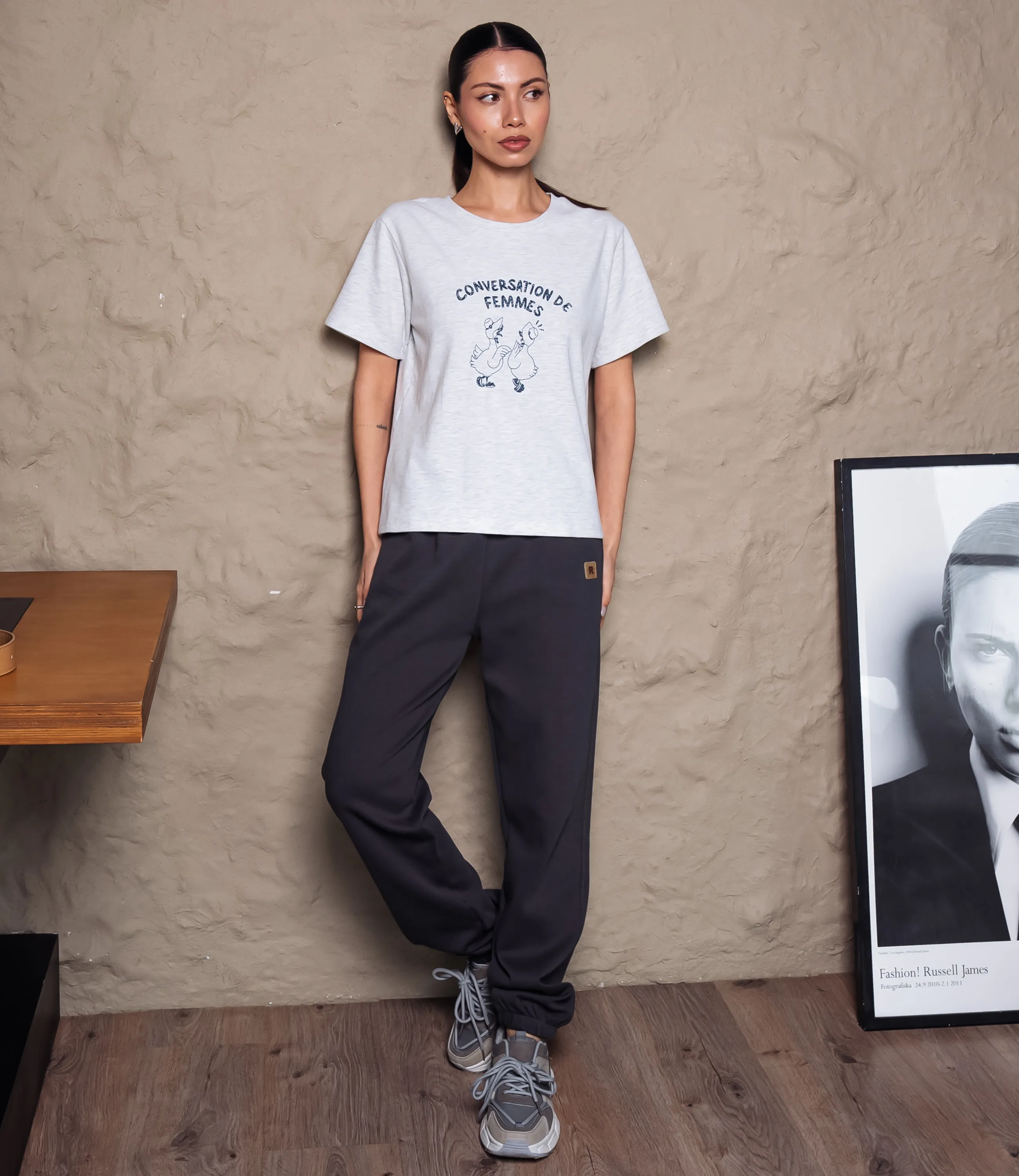 Футболка #КТ861 (4), светло-серый меланж - фото 4