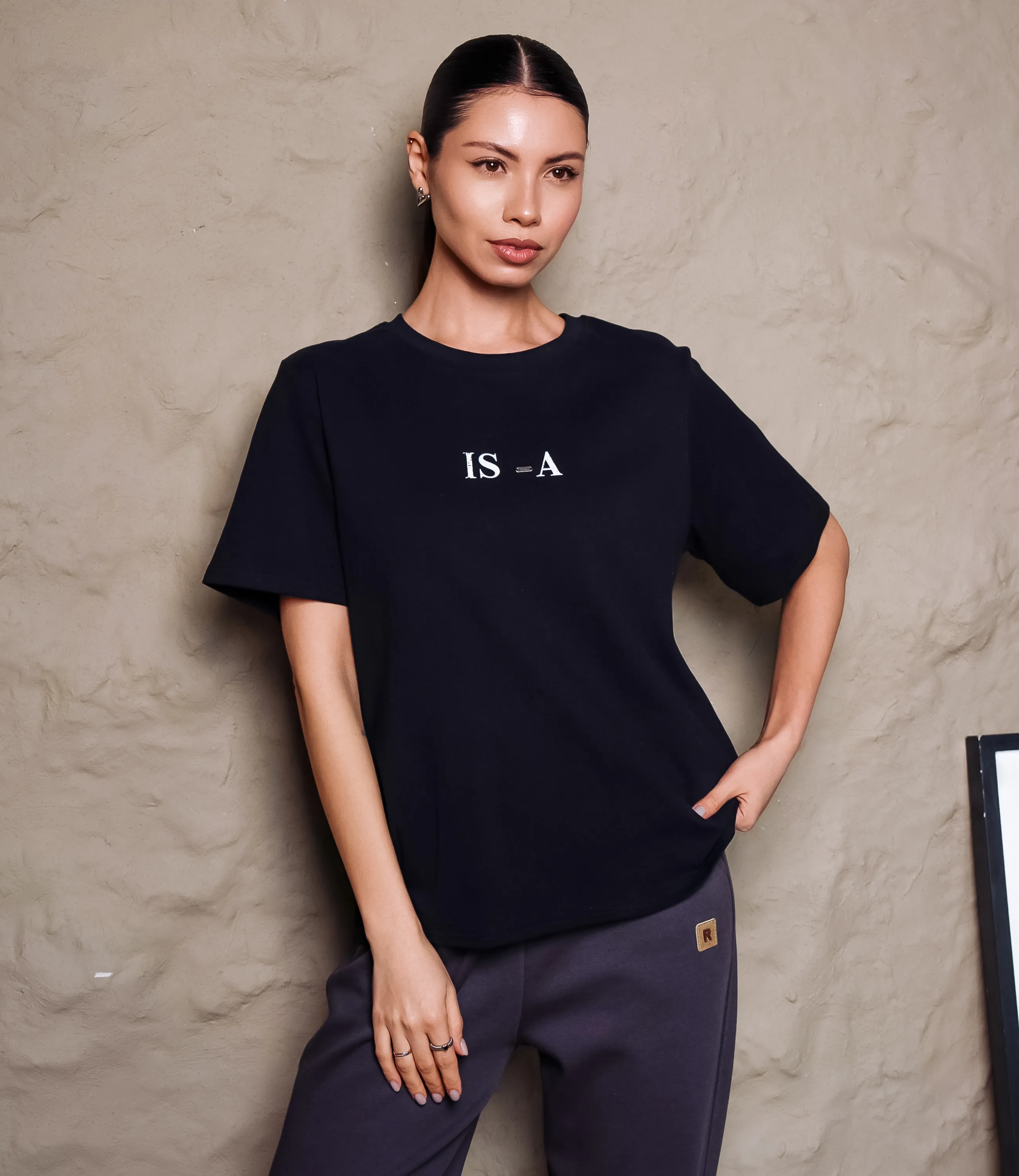 Футболка #КТ6128 (1), чёрный - фото 1