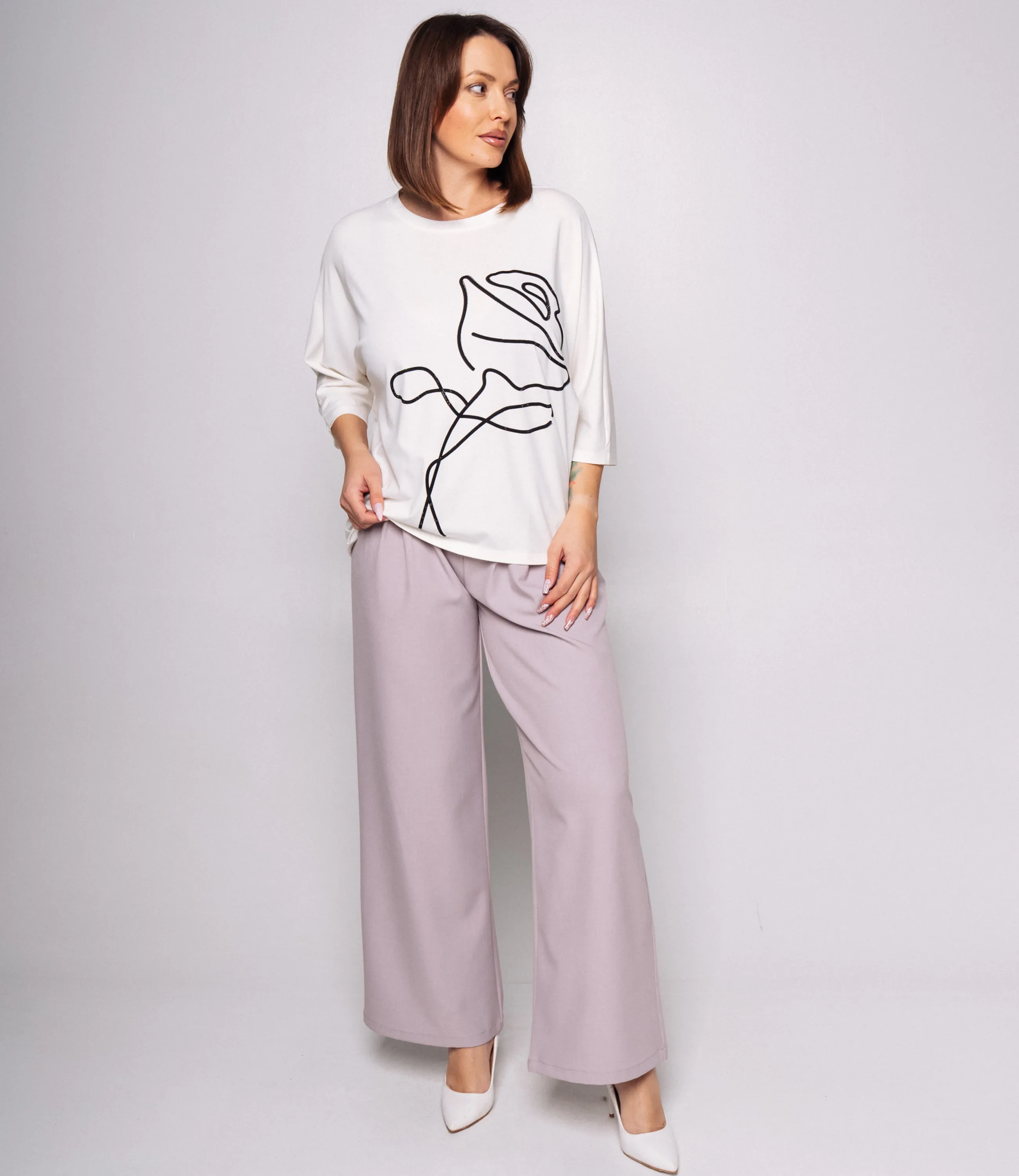 Футболка #КТ26017, молочный - фото 4