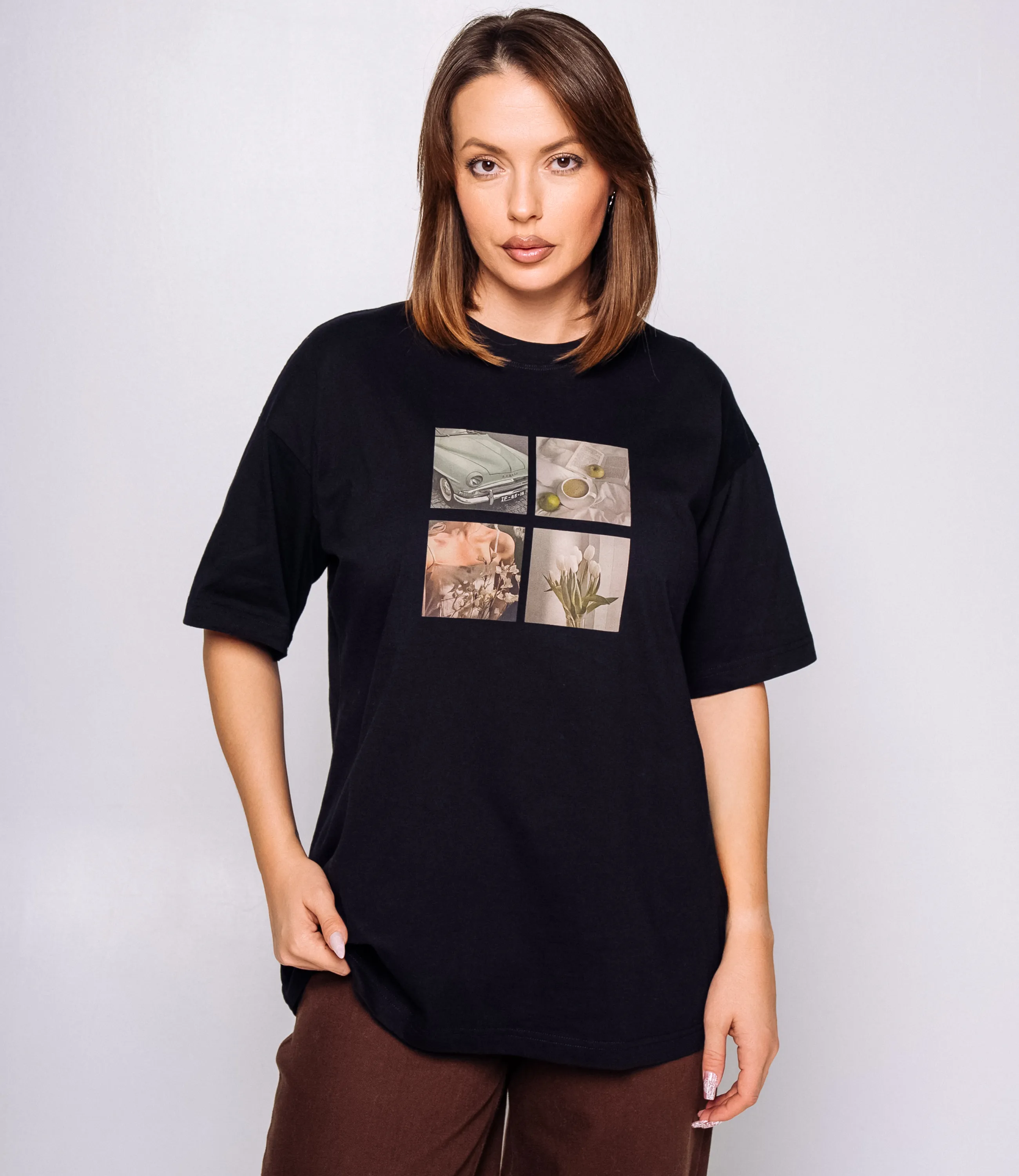 Футболка #КТ2605 (1), чёрный - фото 1