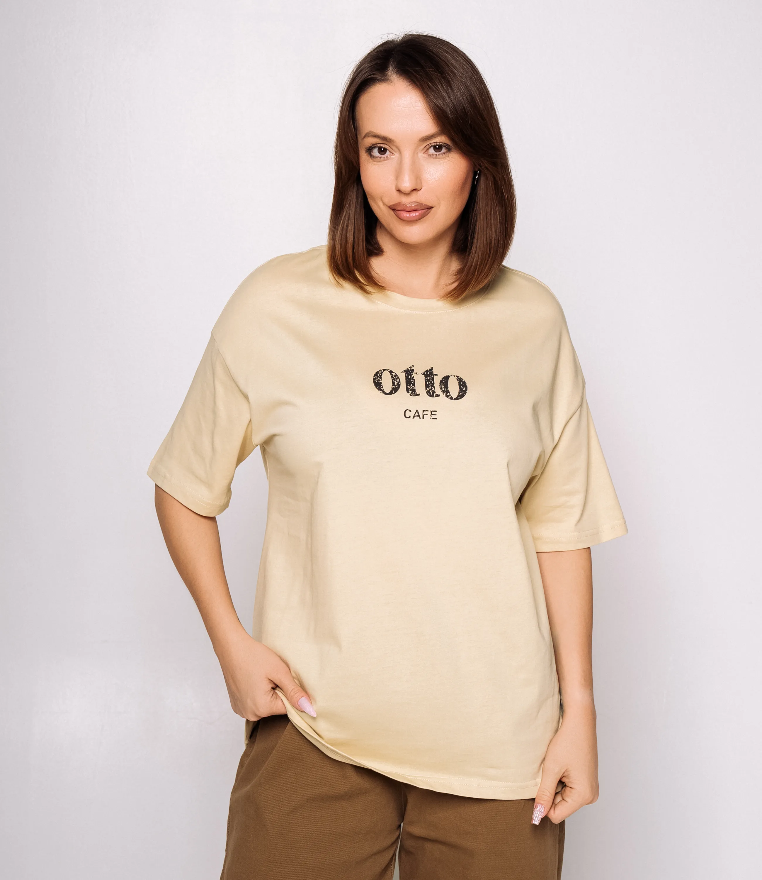 Футболка #КТ25061, песочный - фото 1