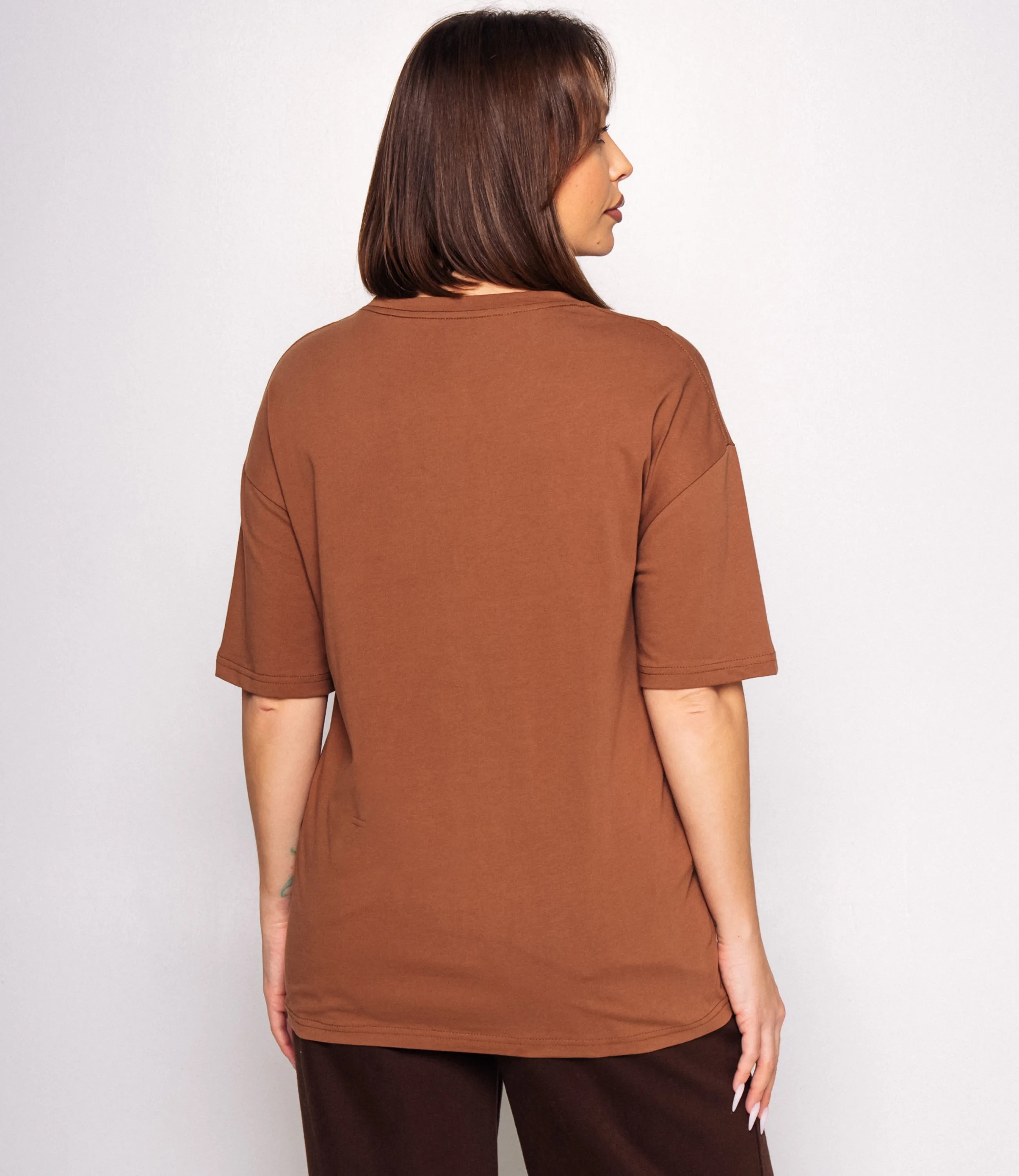 Футболка #КТ25061, коричневый - фото 3