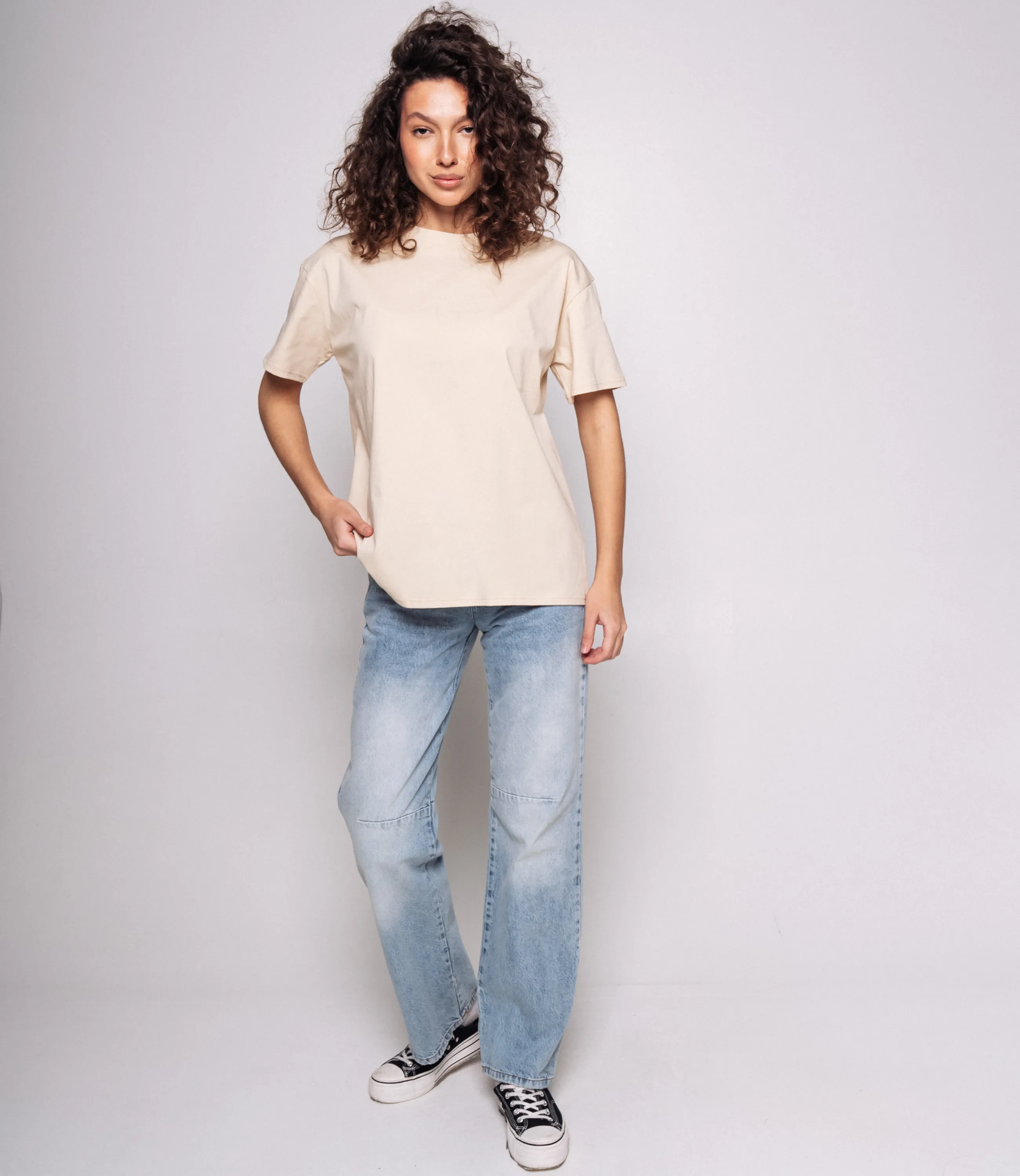 Футболка #КТ555 (1), светло-бежевый - фото 4