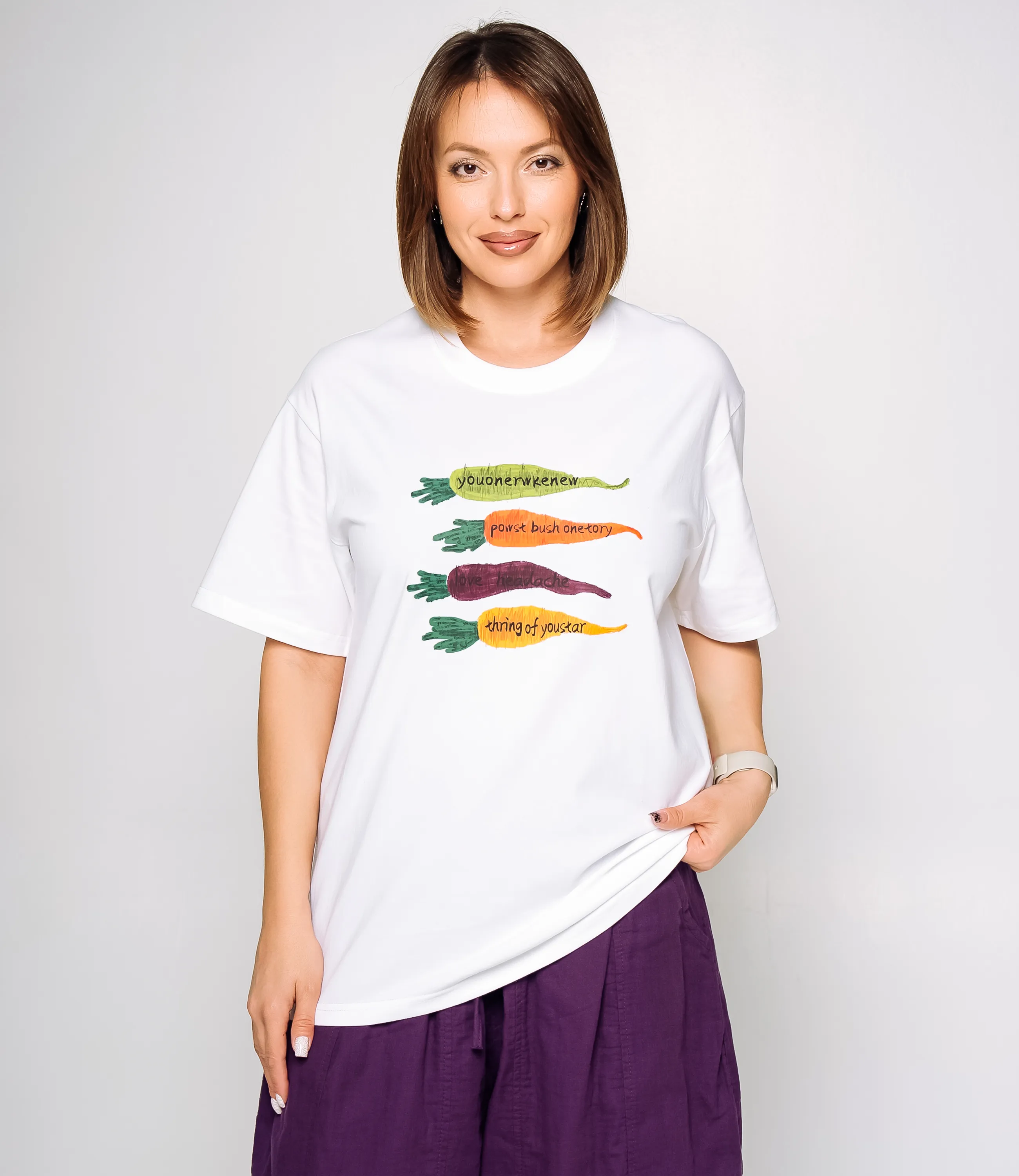 Футболка #КТ2550, белый - фото 1