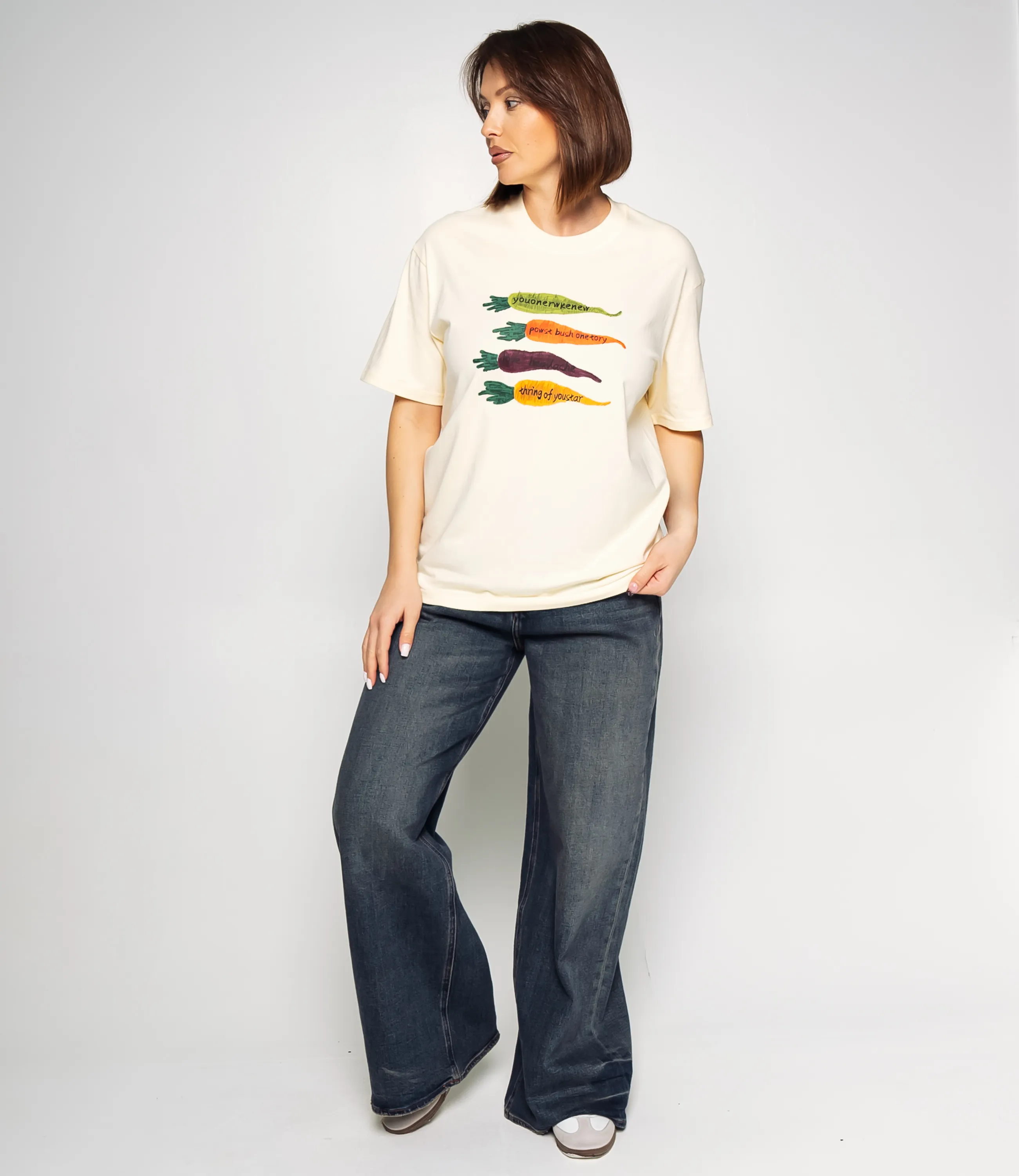 Футболка #КТ2550, кремовый - фото 4