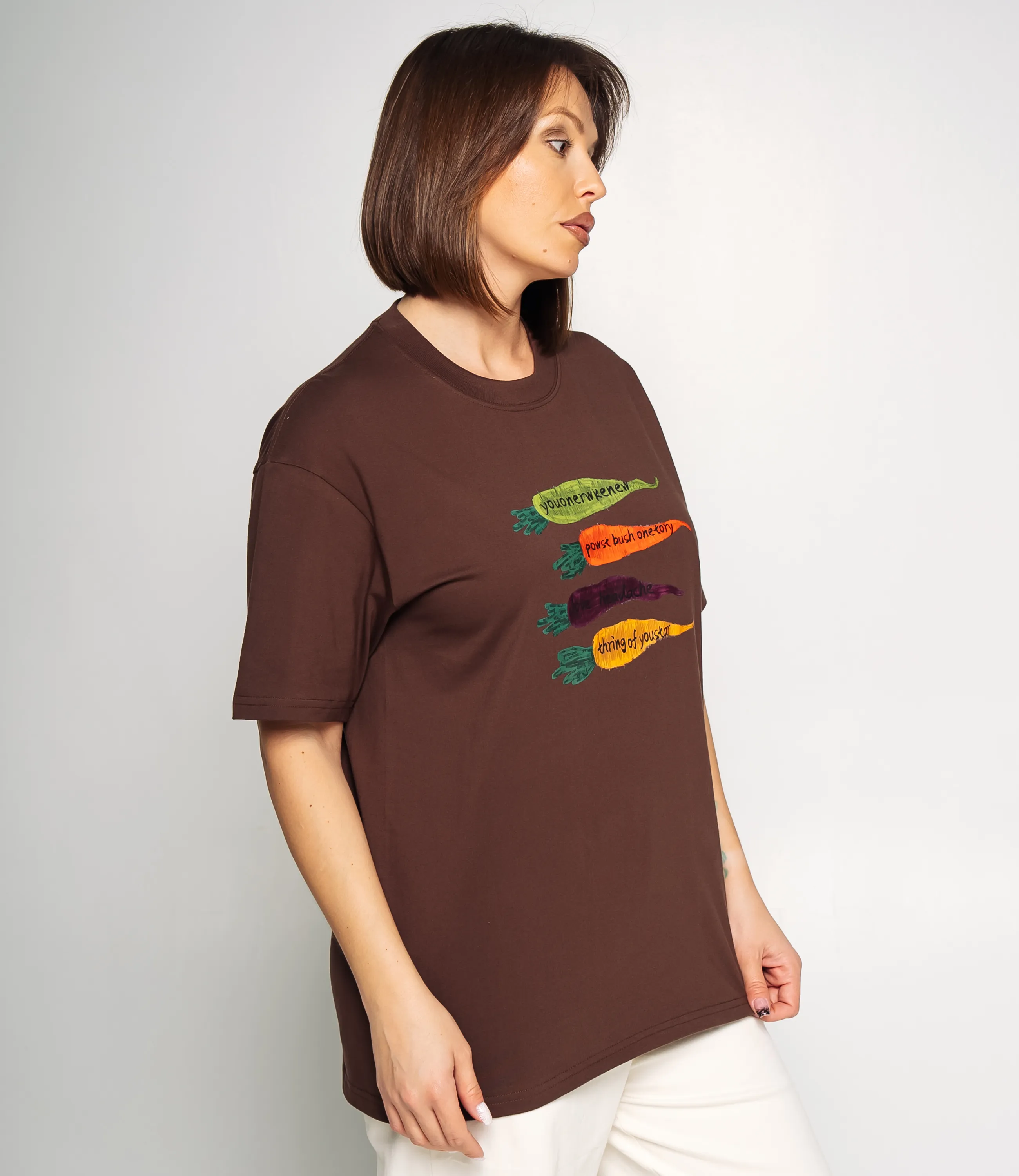 Футболка #КТ2550, шоколадный - фото 2