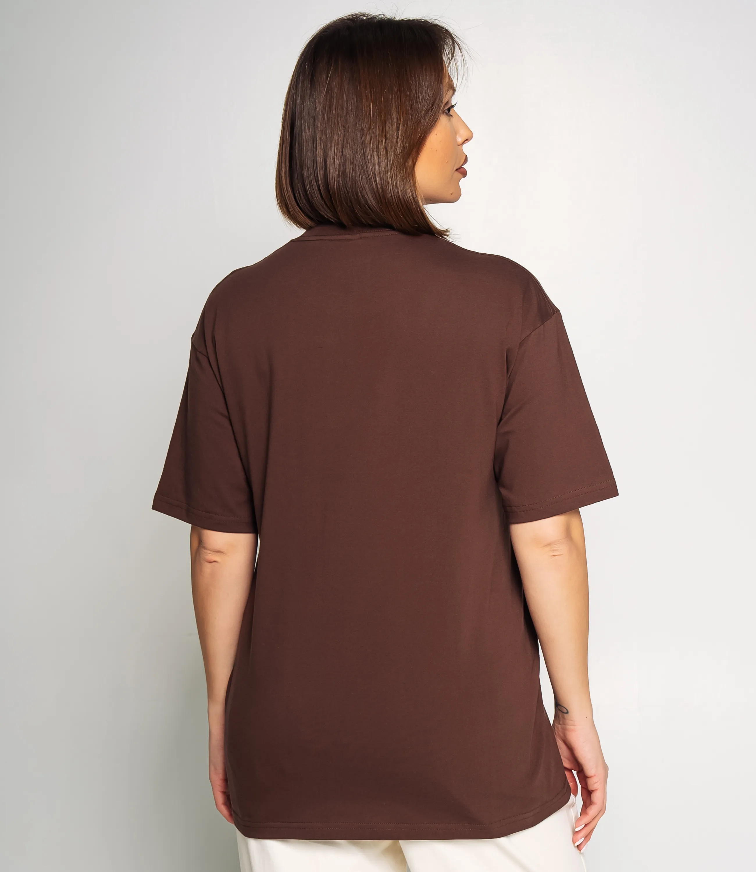 Футболка #КТ2550, шоколадный - фото 3