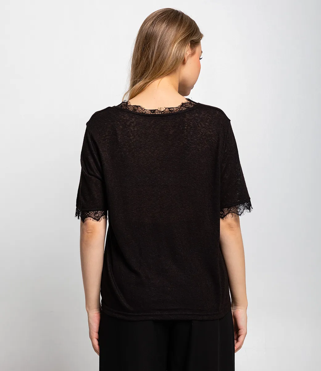 Футболка #КТ25280, чёрный - фото 3