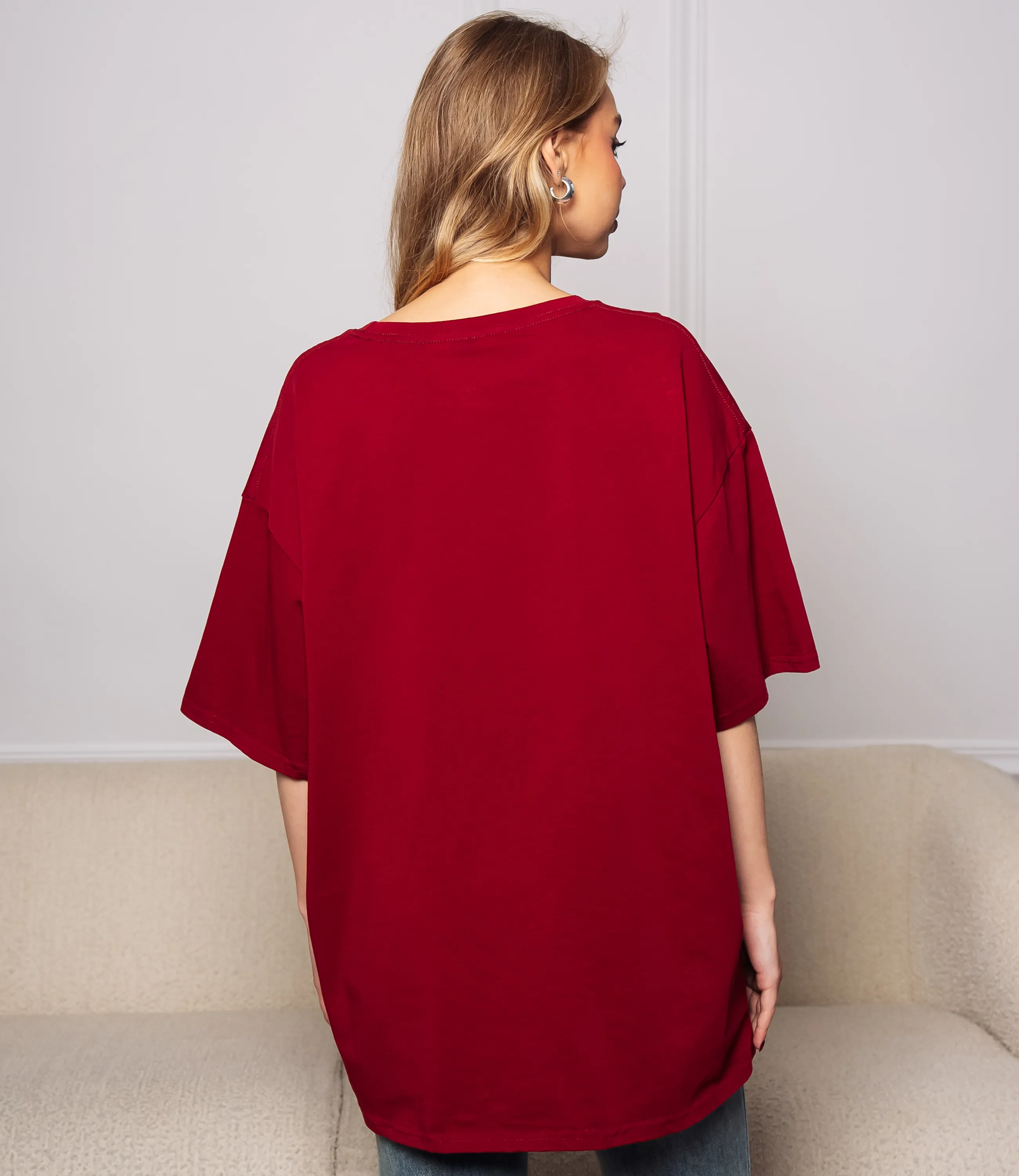 Футболка #КТ308235, бордовый - фото 3