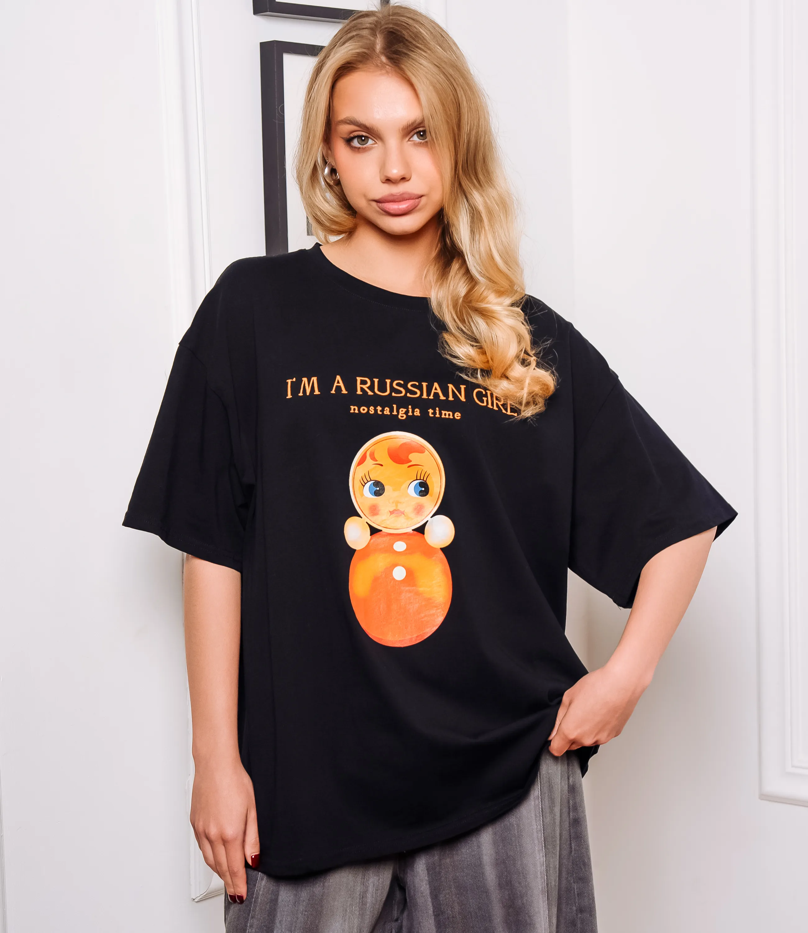 Футболка #КТ308235, чёрный - фото 1