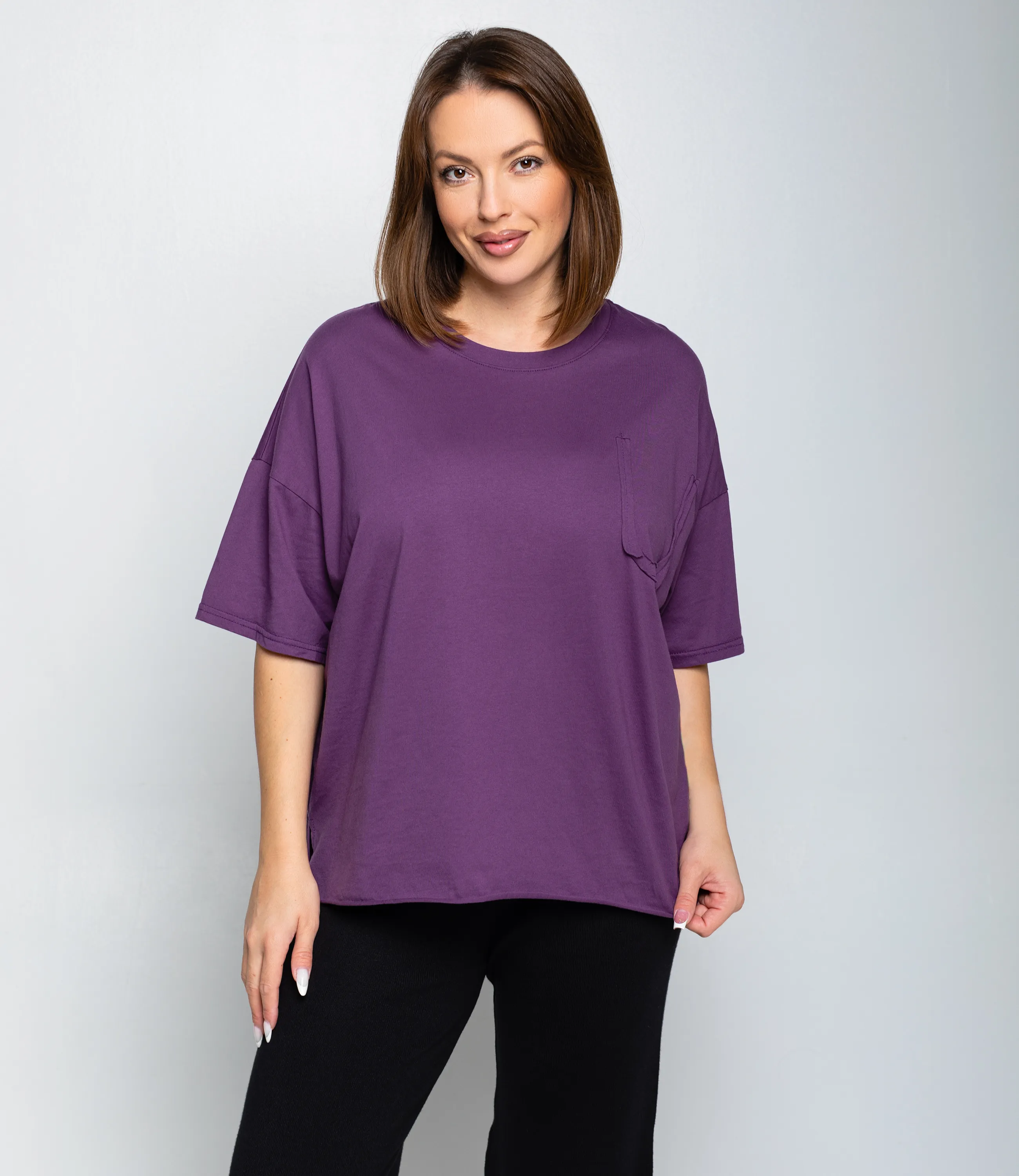 Футболка #КТ1612 (1), фиолетовый - фото 1