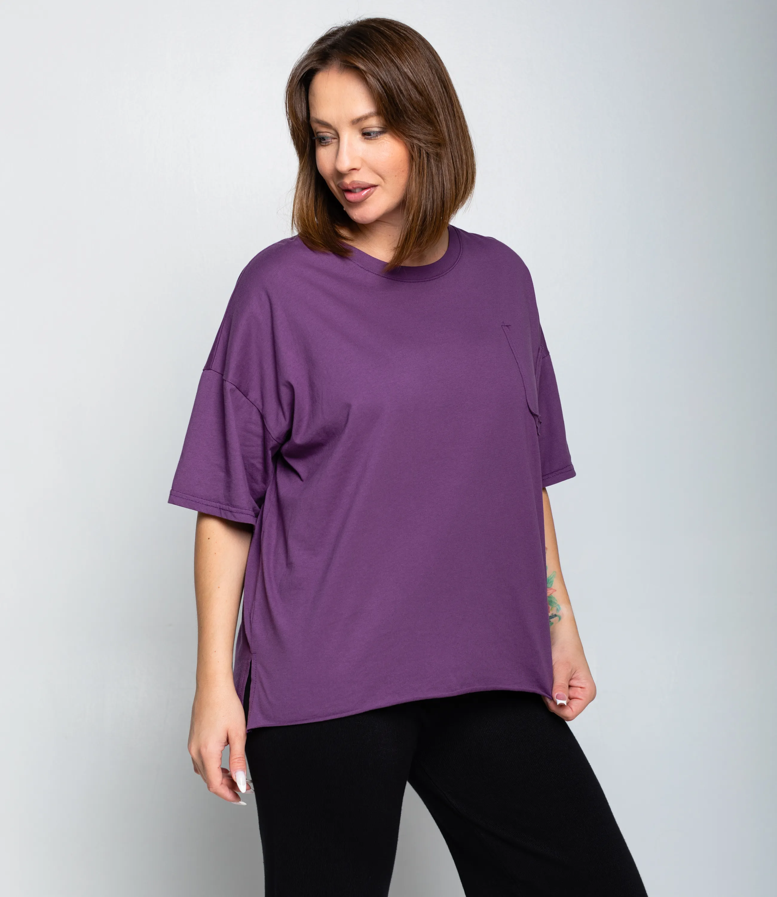 Футболка #КТ1612 (1), фиолетовый - фото 2