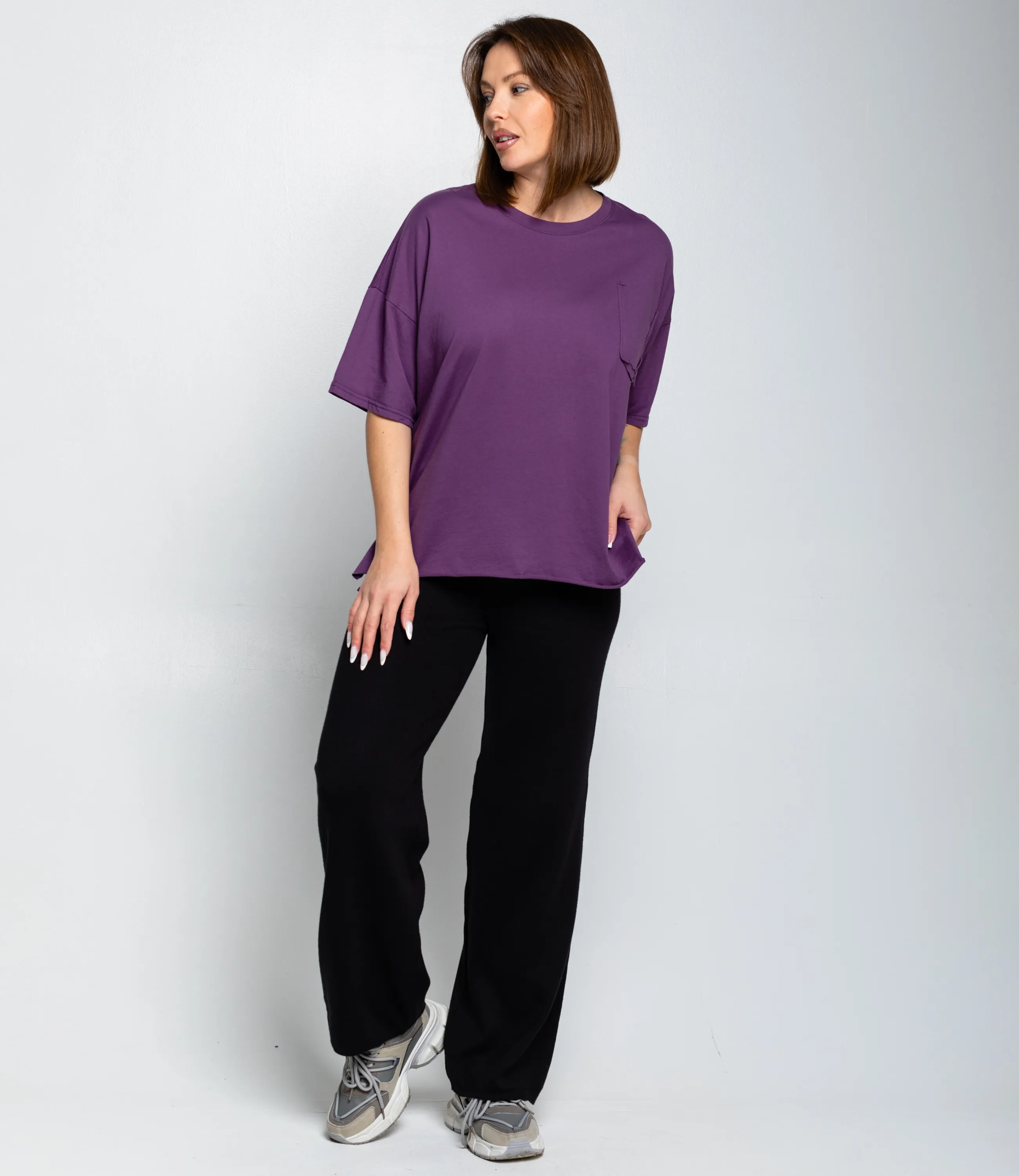Футболка #КТ1612 (1), фиолетовый - фото 4