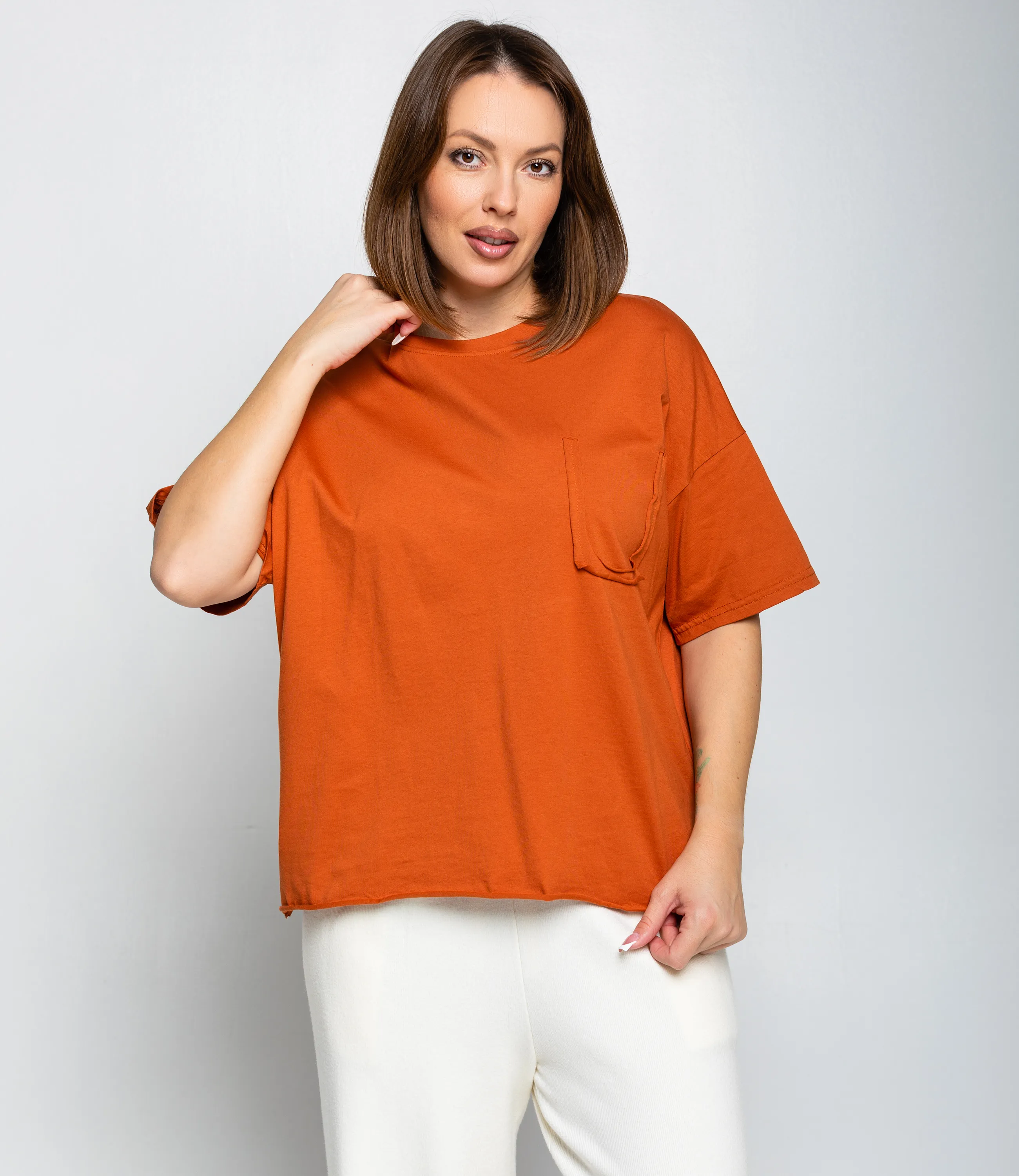 Футболка #КТ1612 (1), терракотовый - фото 1