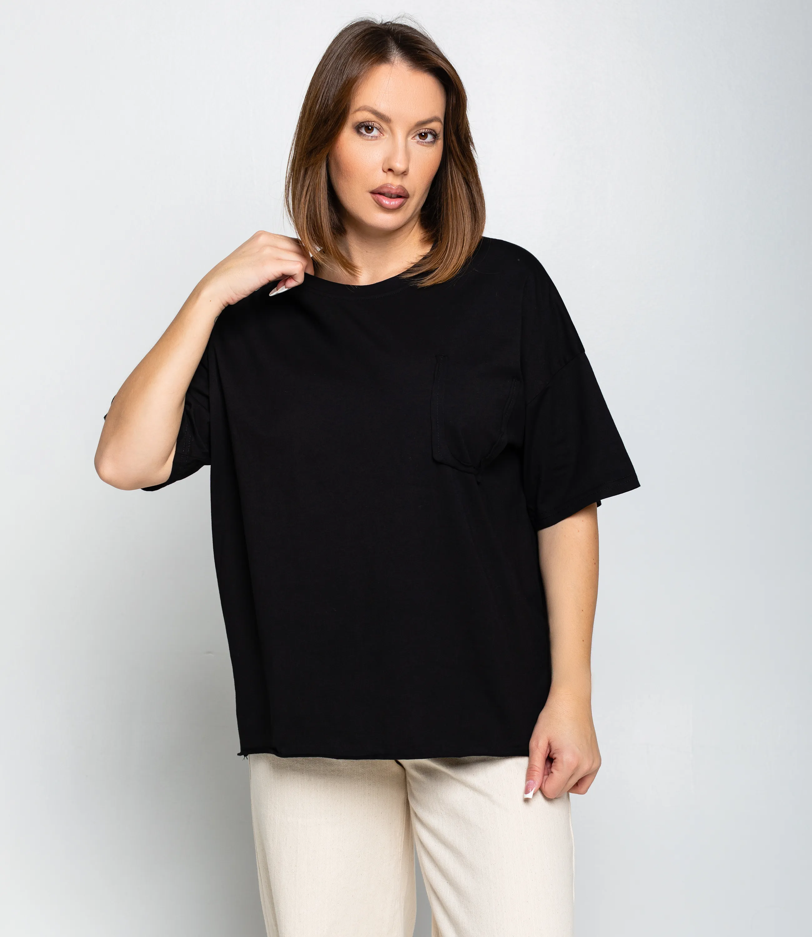 Футболка #КТ1612 (1), чёрный - фото 1