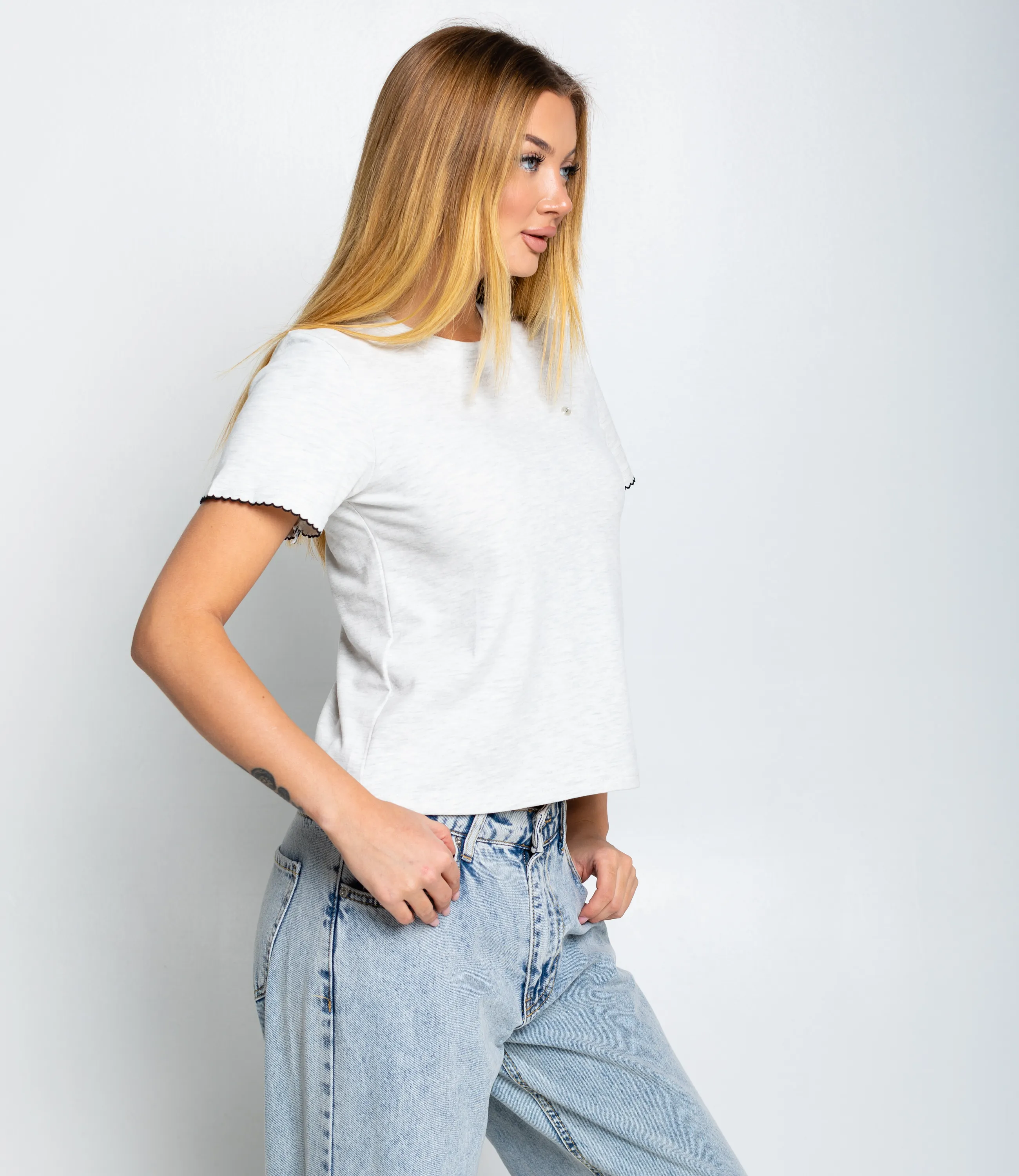 Футболка #КТ2901 (2), светло-серый меланж - фото 2