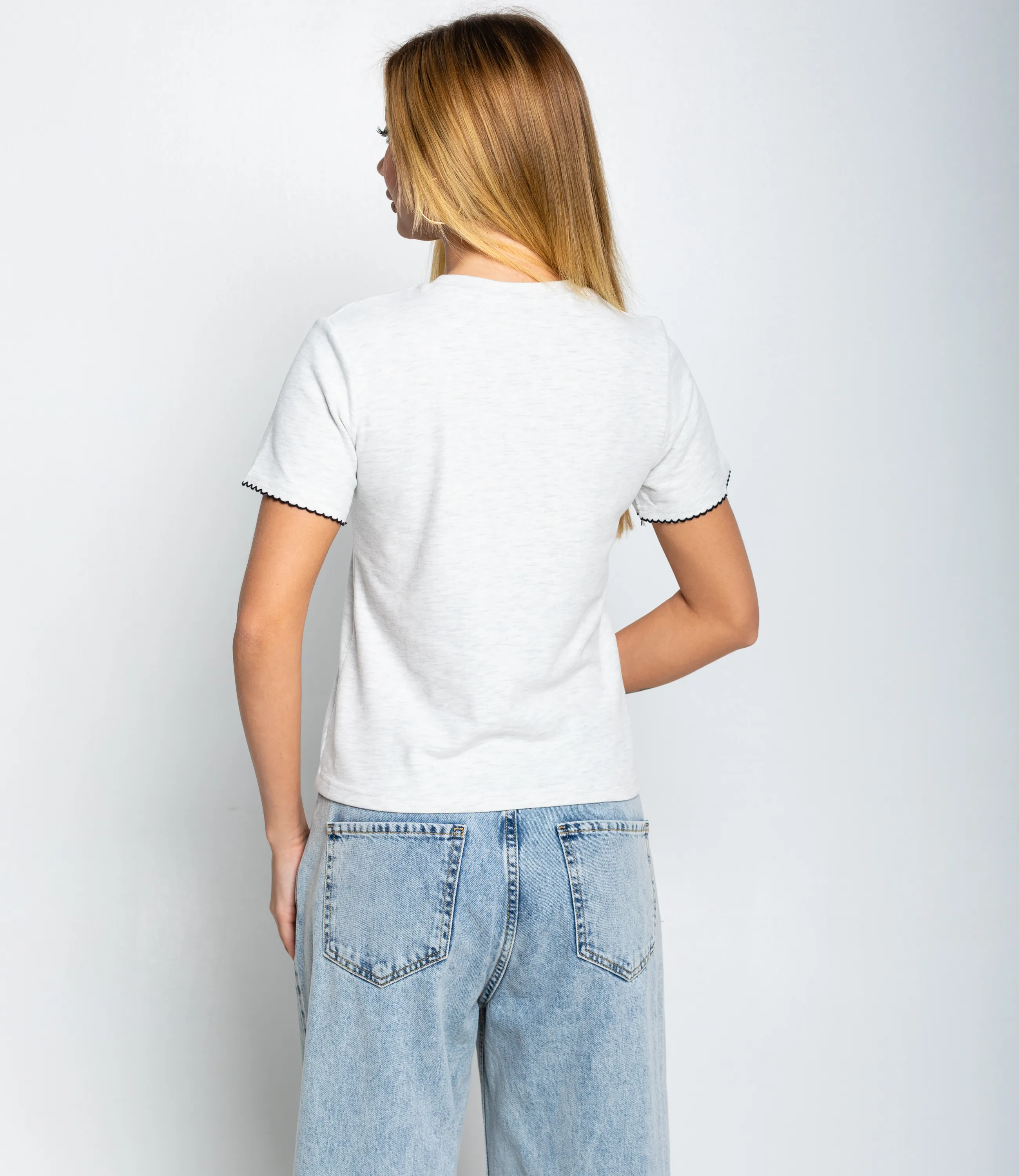 Футболка #КТ2901 (2), светло-серый меланж - фото 3