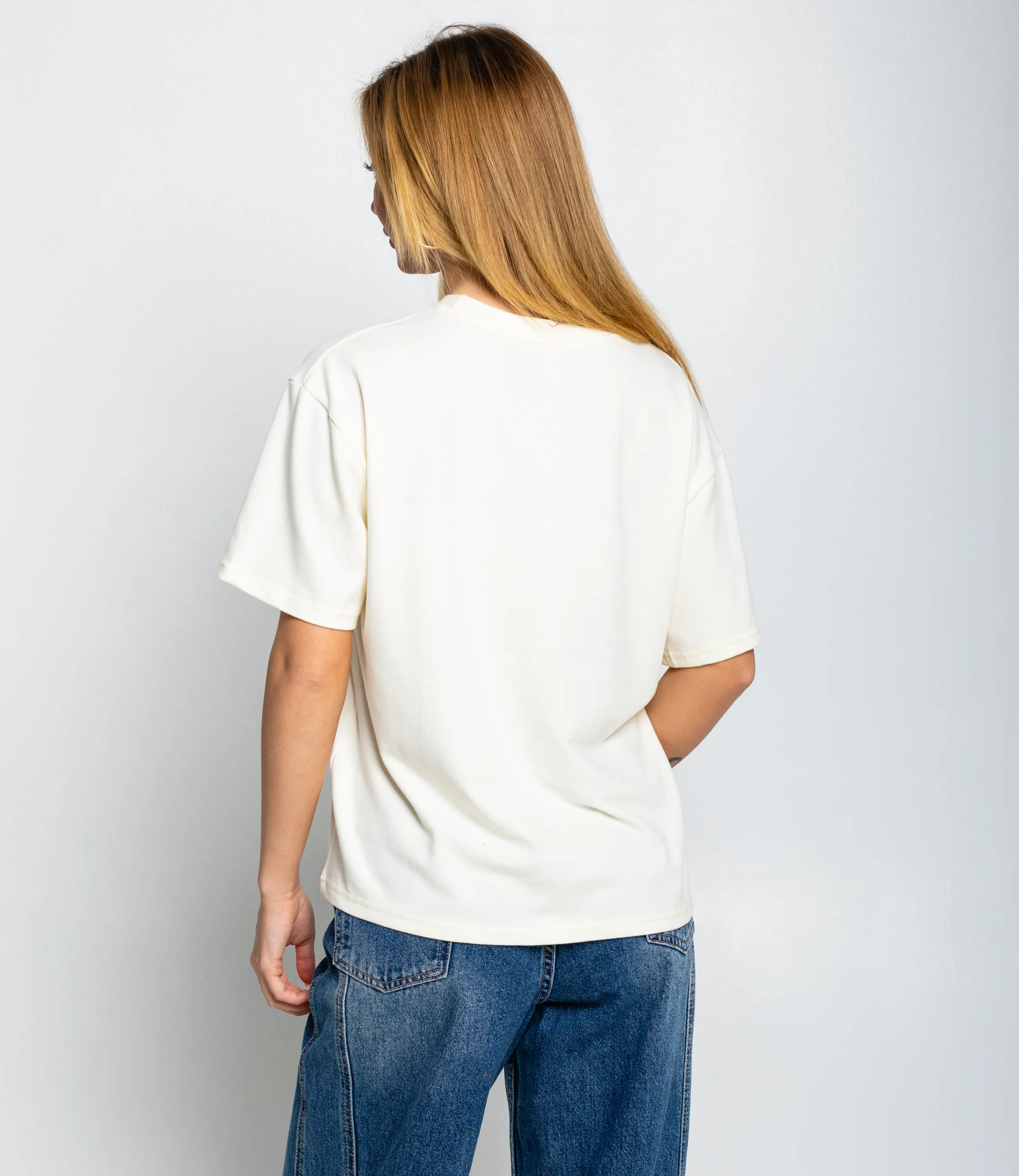 Футболка #КТ8037, кремовый - фото 3