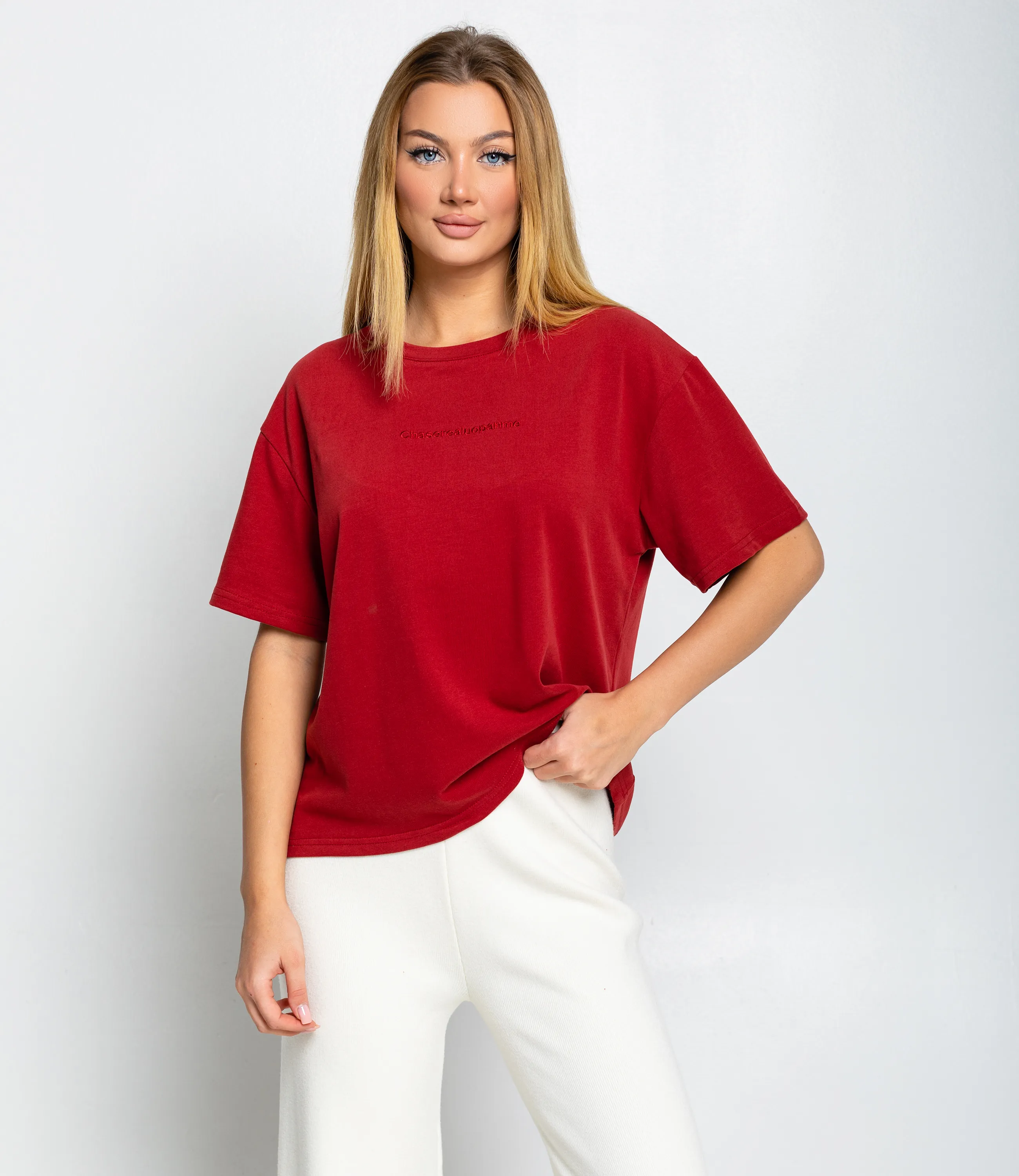 Футболка #КТ8037, тёмно-красный - фото 1