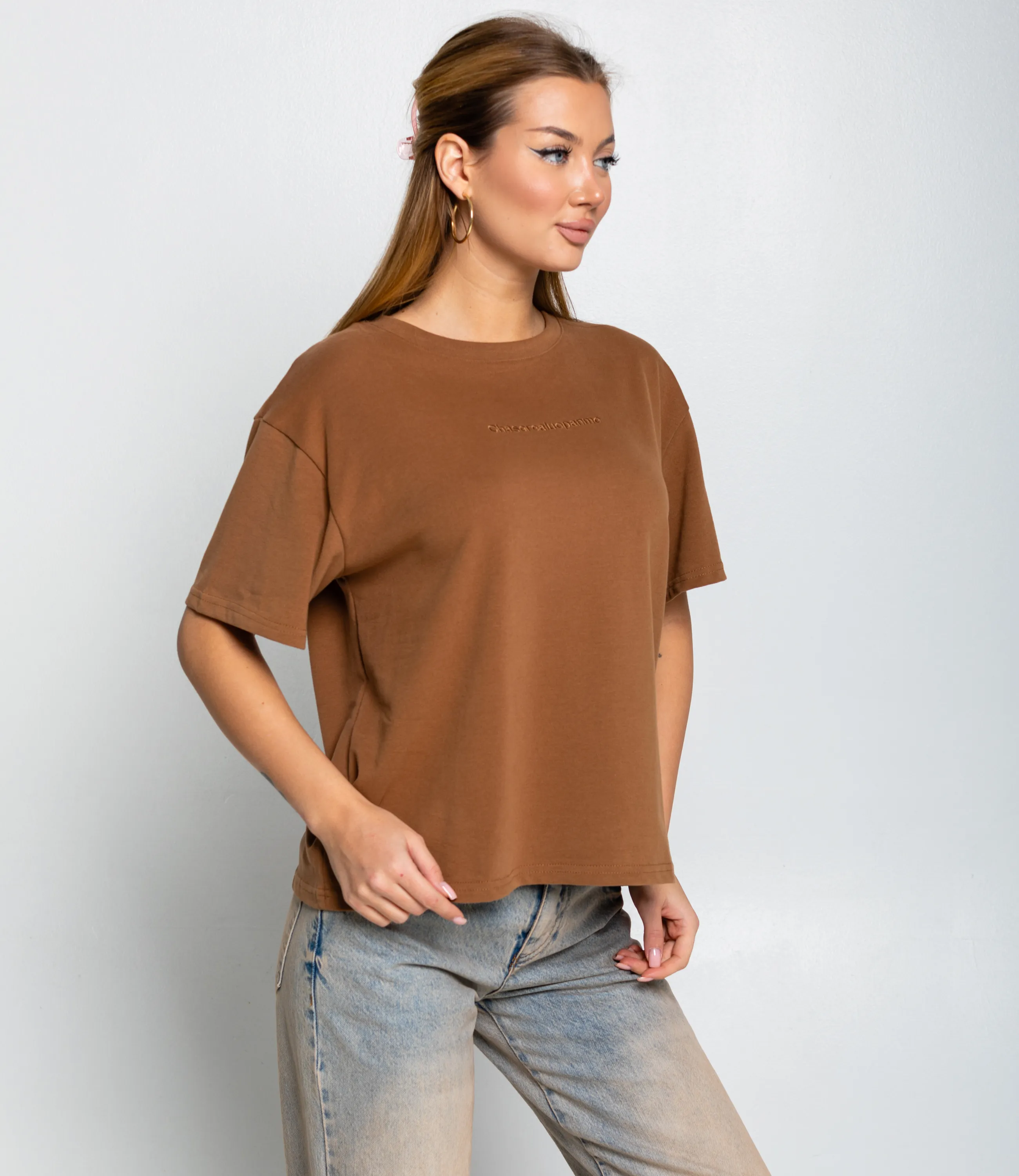 Футболка #КТ8037, коричневый - фото 2