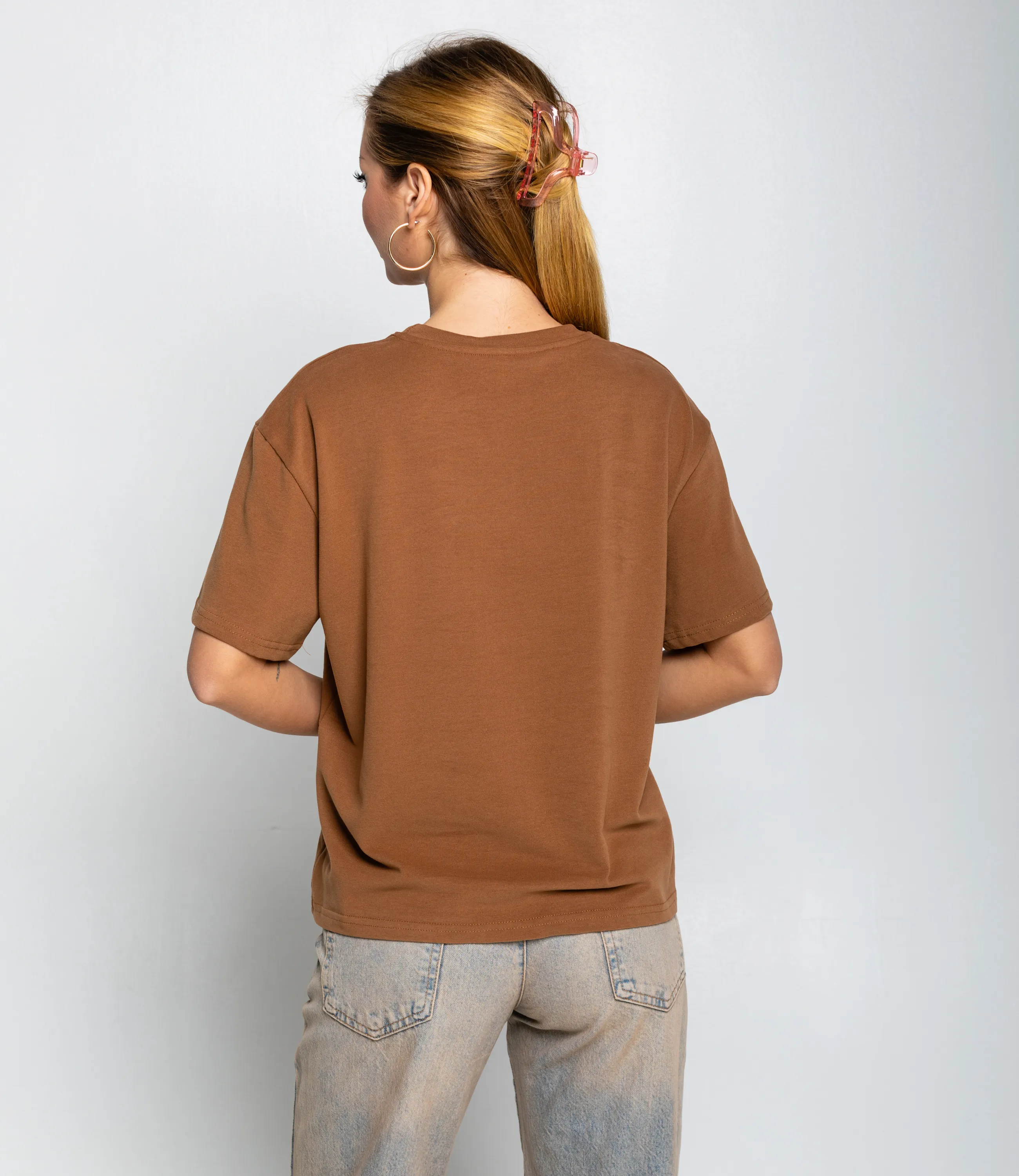 Футболка #КТ8037, коричневый - фото 3