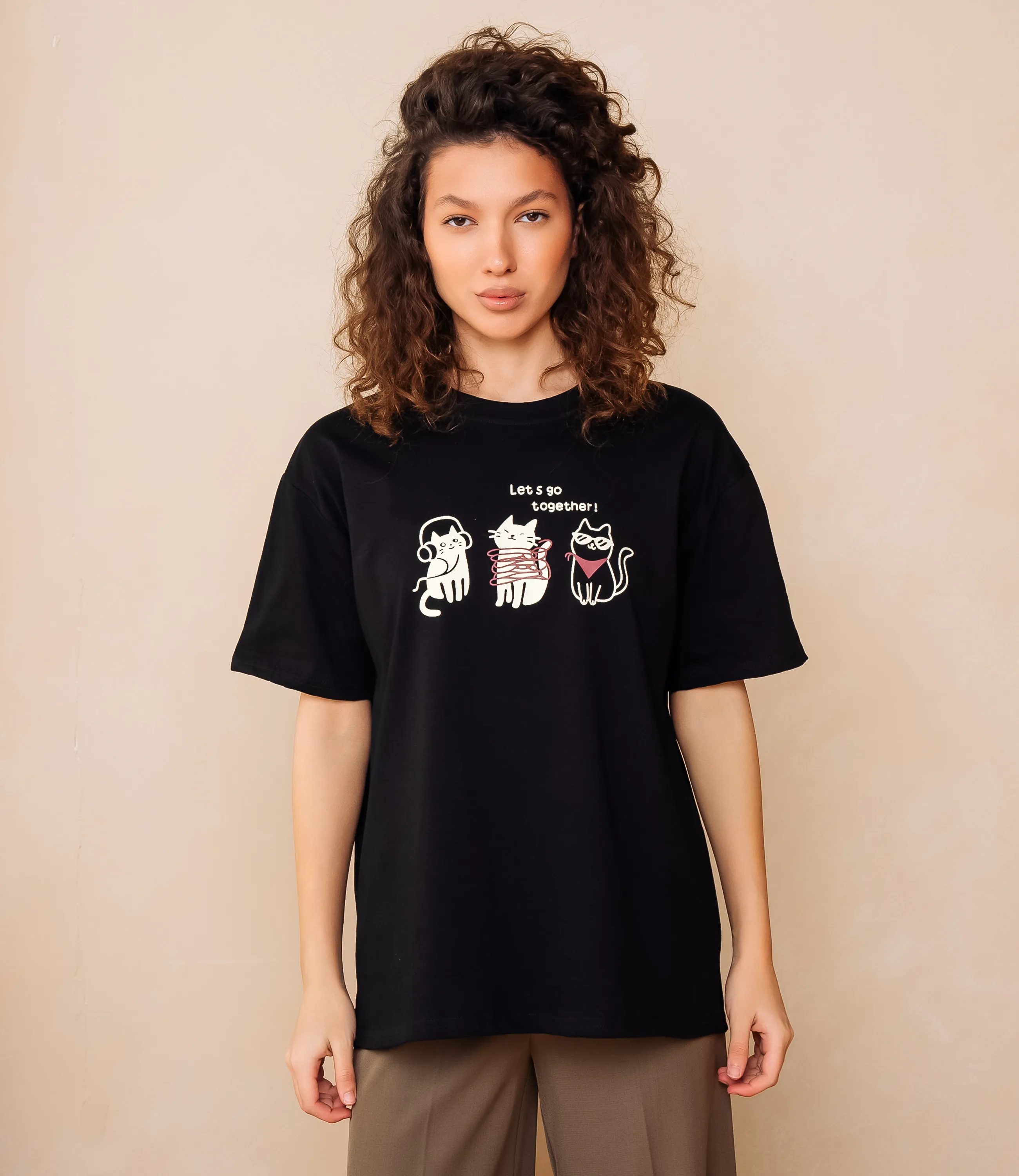 Футболка #КТ88003 (1), чёрный - фото 1