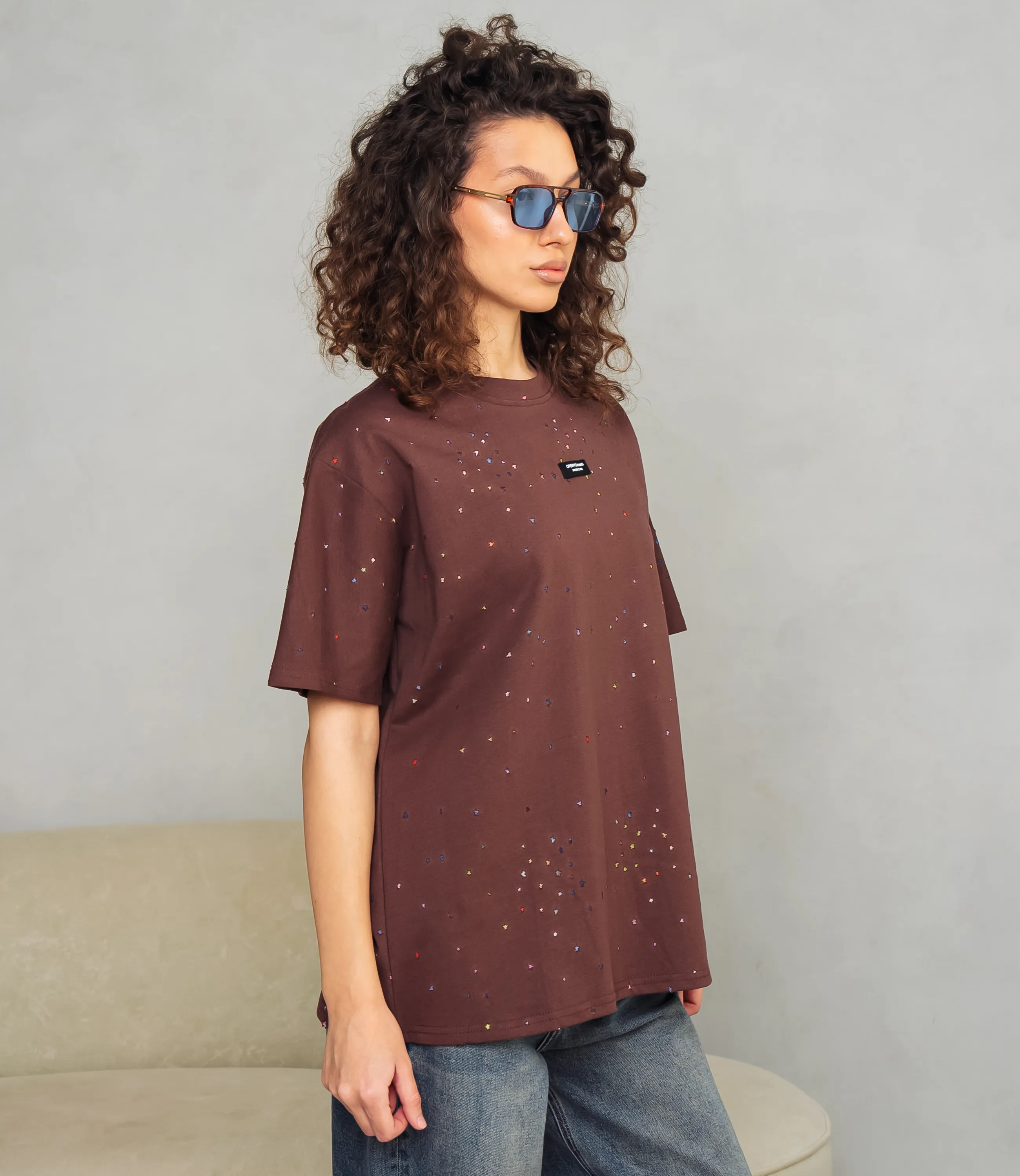 Футболка #КТ881002, шоколадный - фото 2