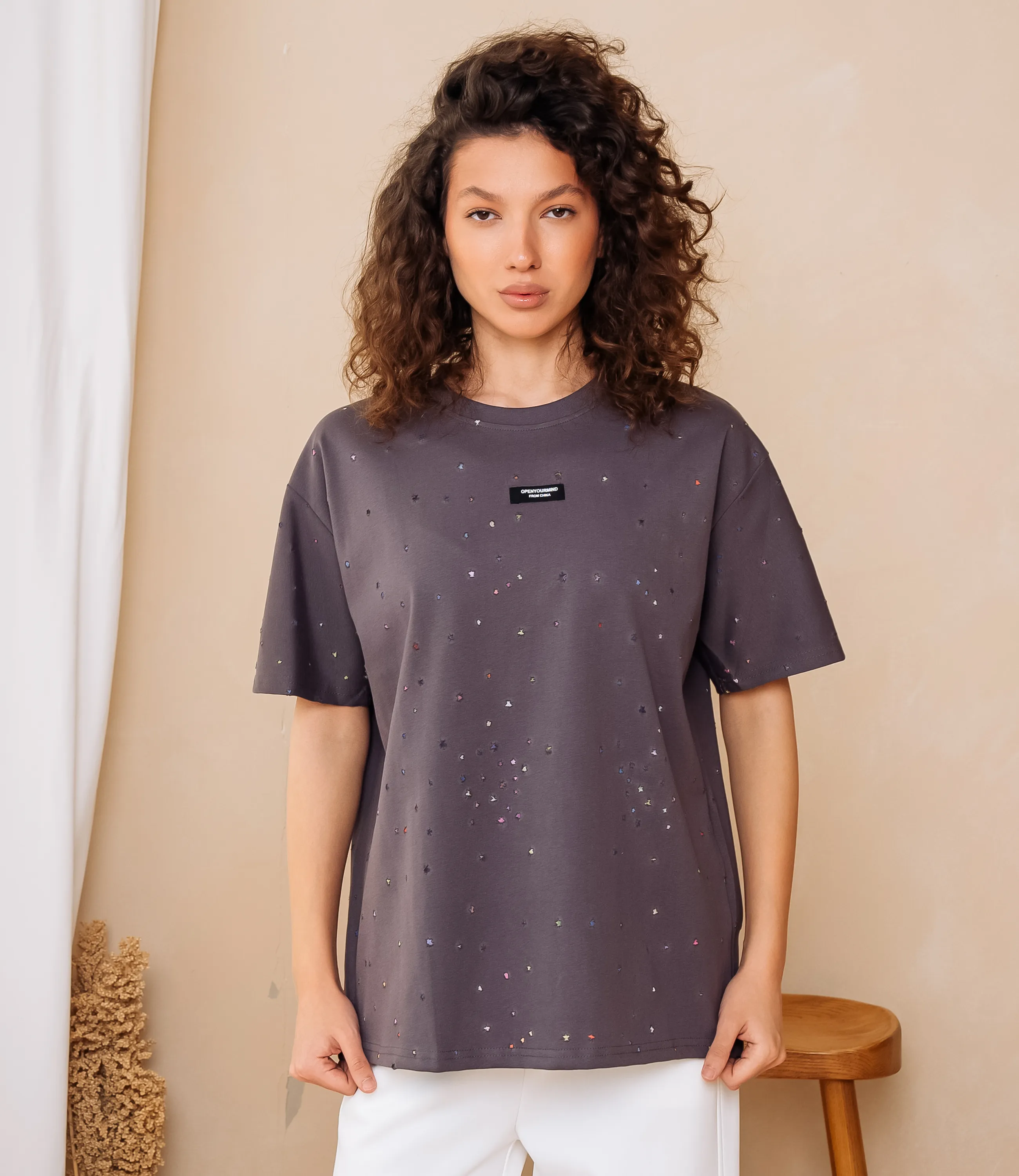 Футболка #КТ881002, серый - фото 1