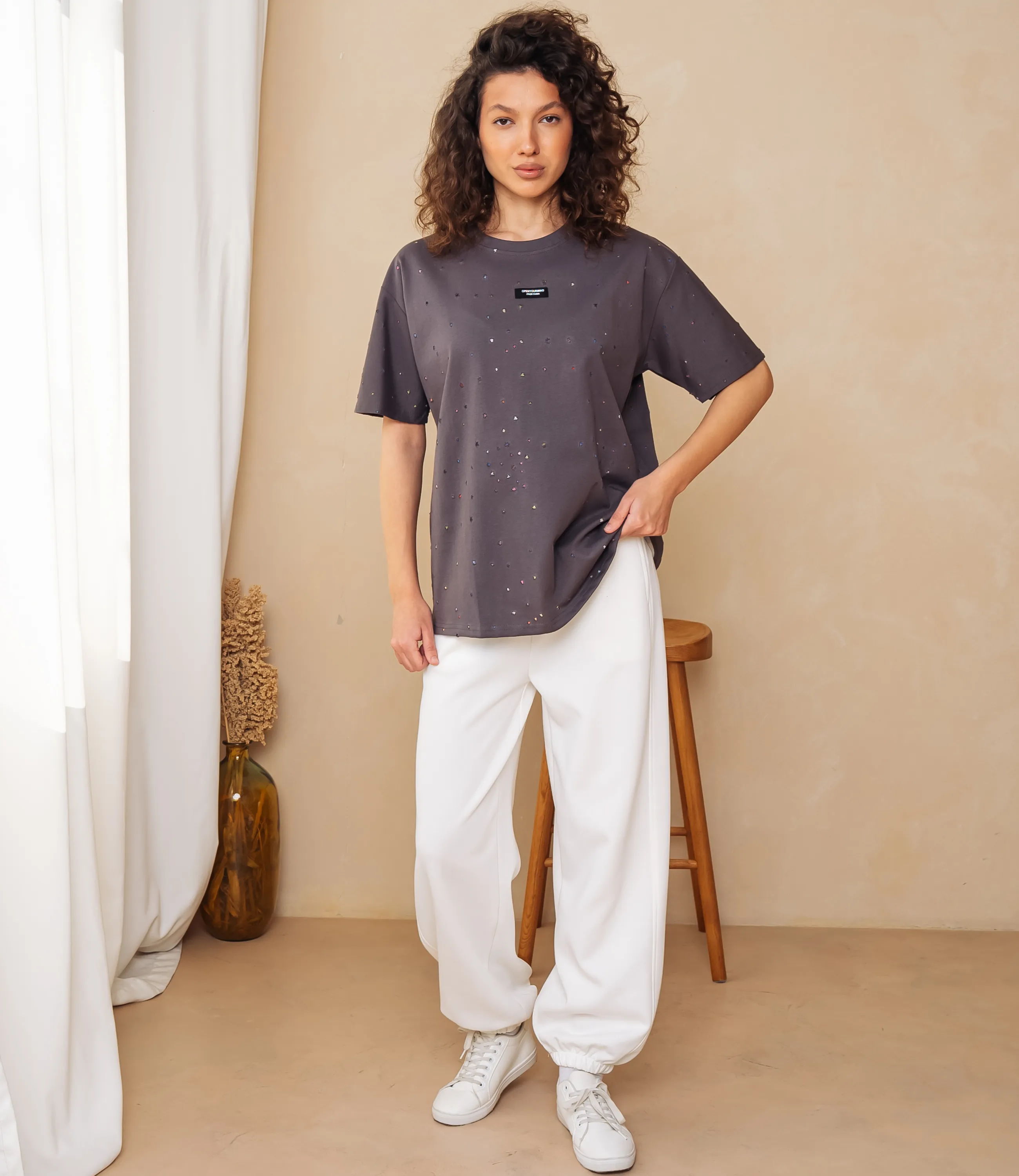 Футболка #КТ881002, серый - фото 4