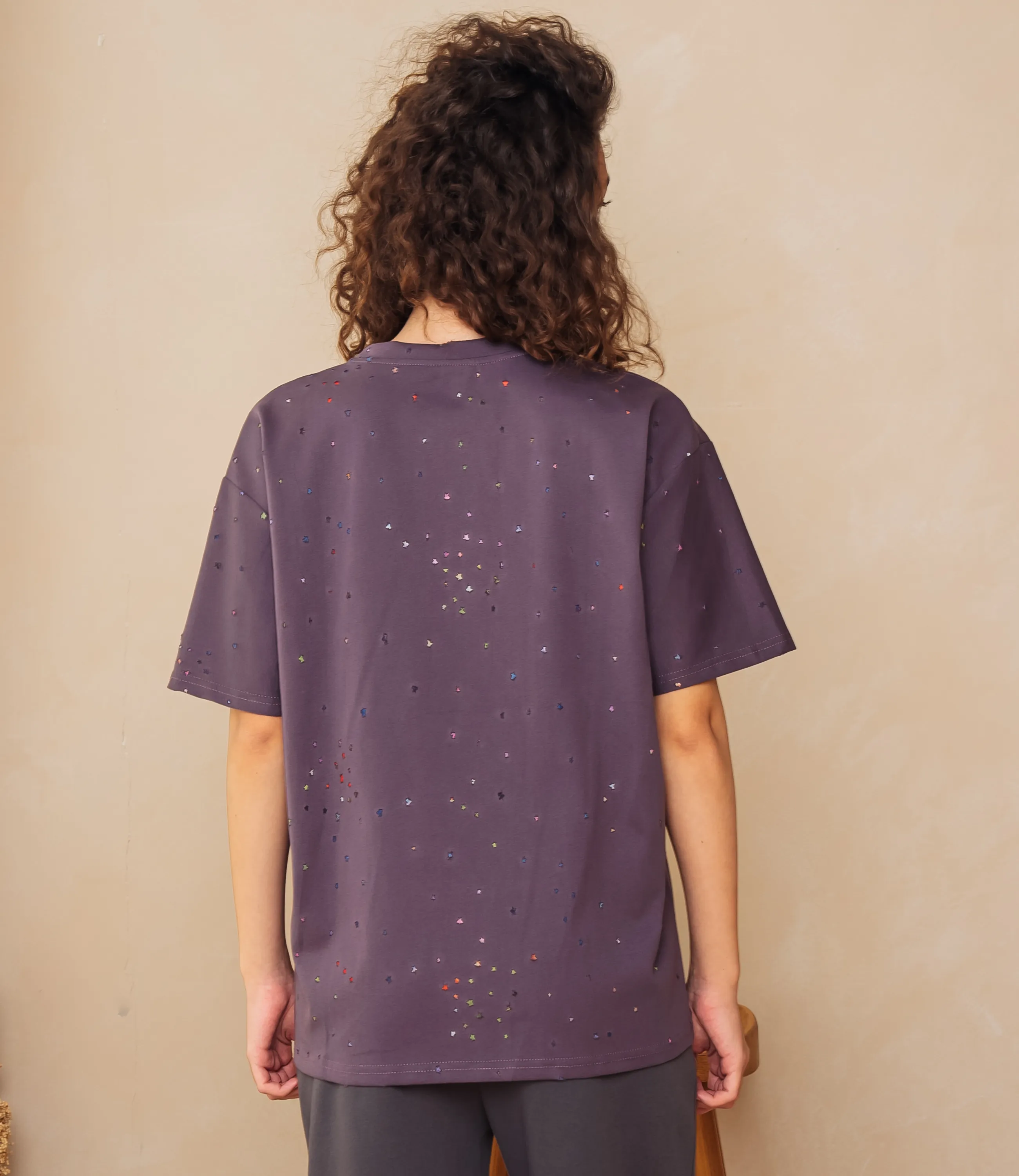 Футболка #КТ881002, фиолетовый - фото 3