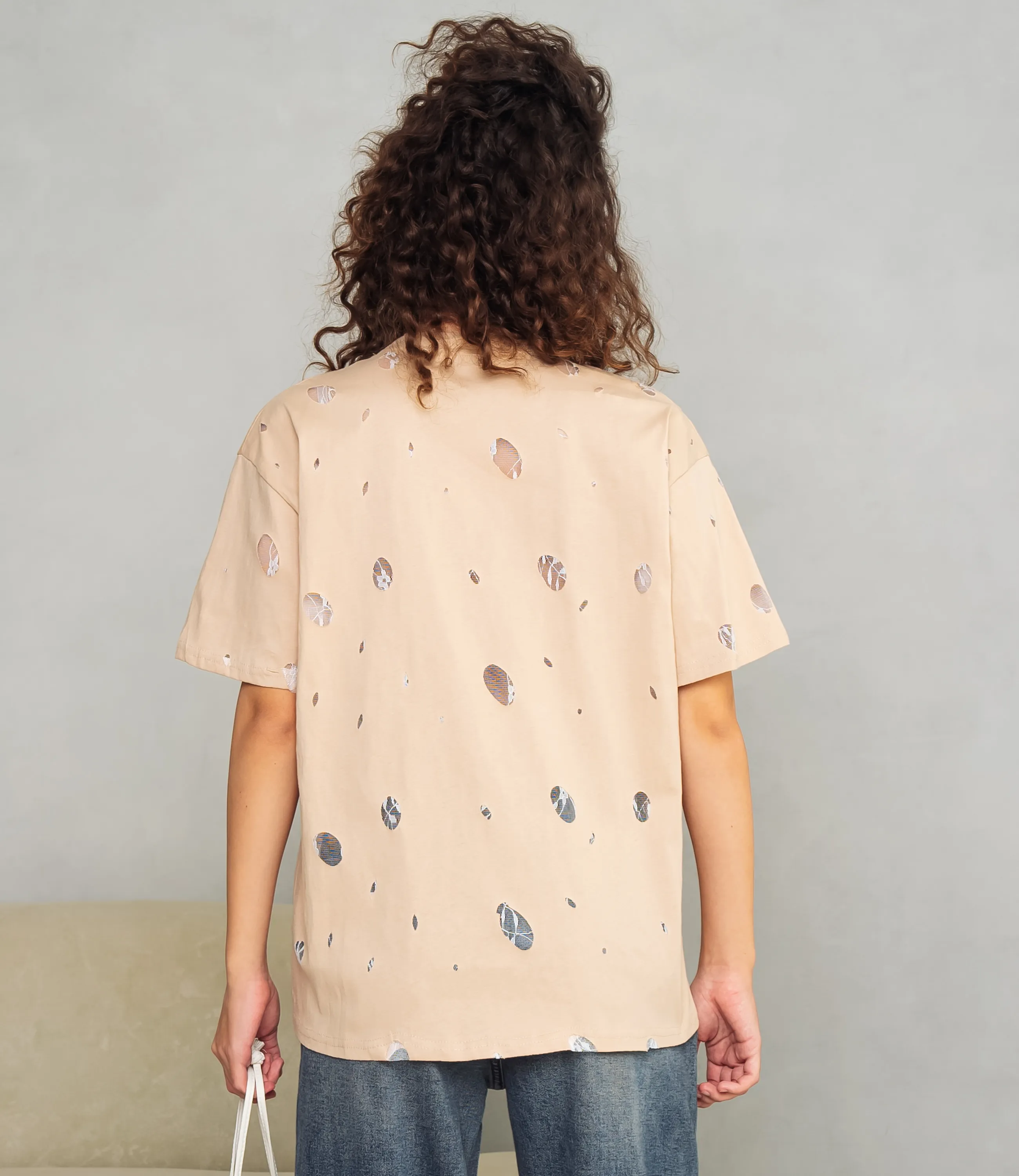 Футболка #КТ881001, бежевый - фото 3