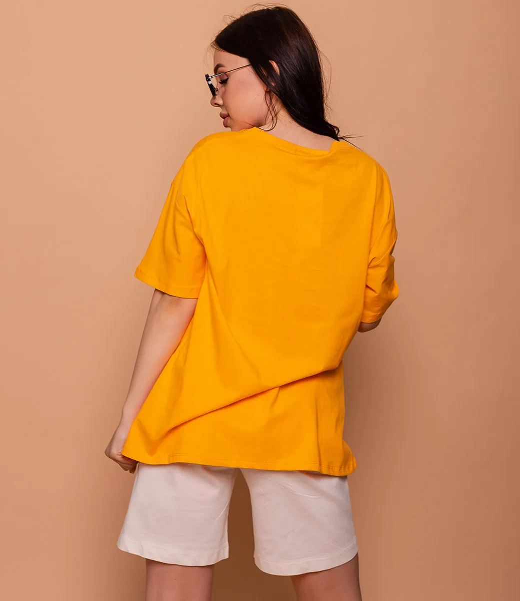 Футболка #КТ2606, оранжевый - фото 3