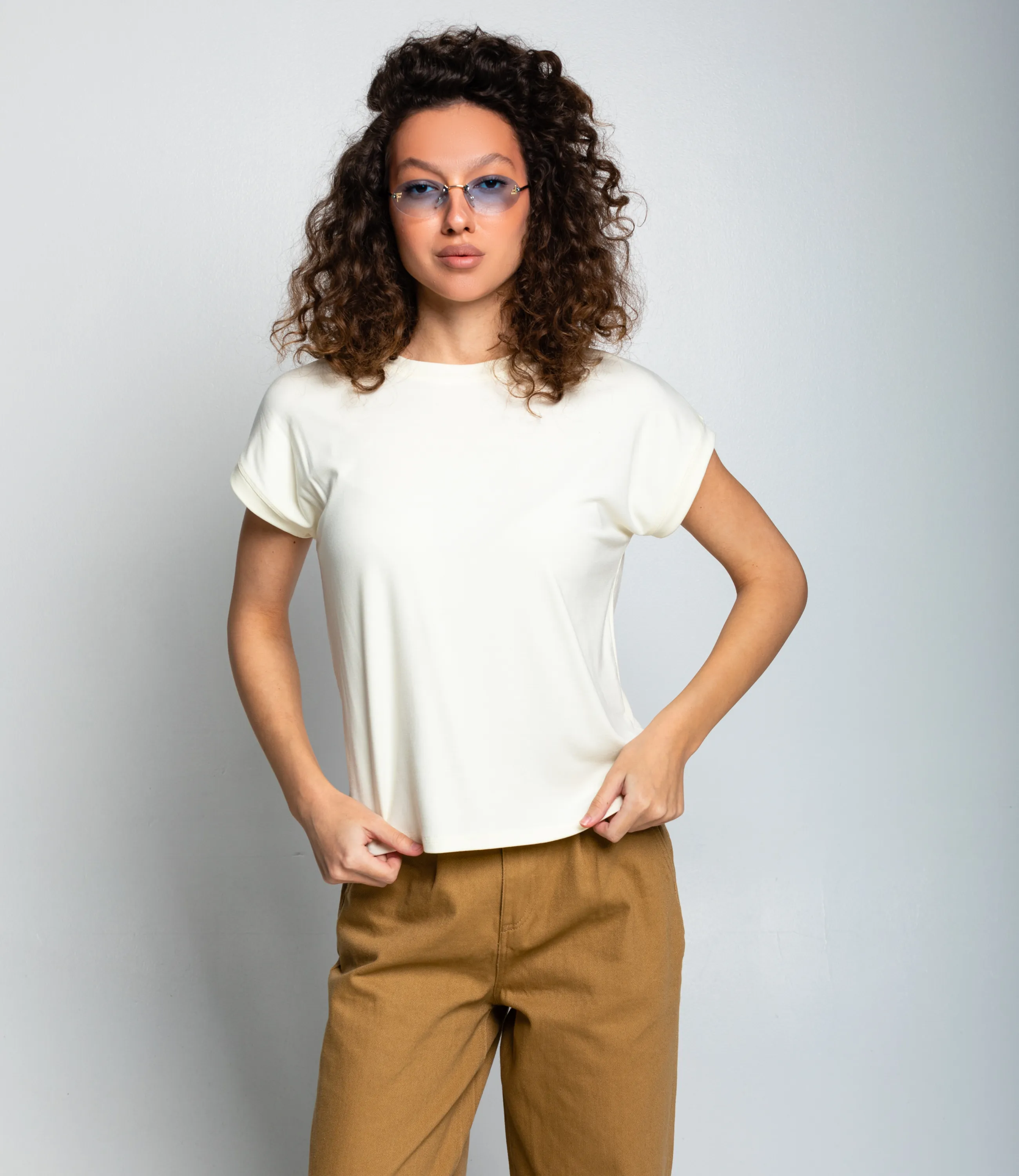 Футболка #КТ1016 (1)-1, кремовый - фото 1