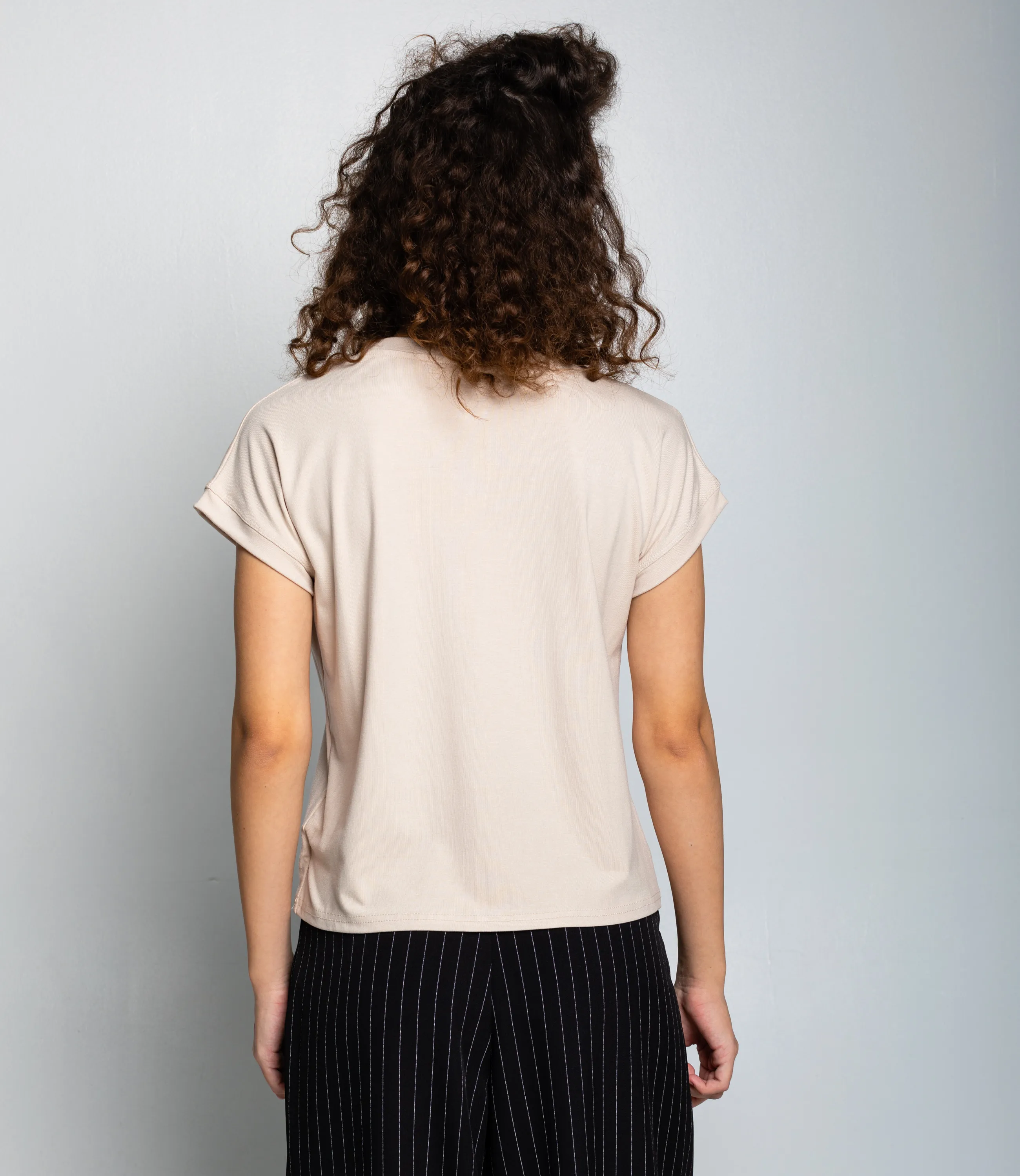 Футболка #КТ1016 (1)-1, светло-бежевый - фото 3