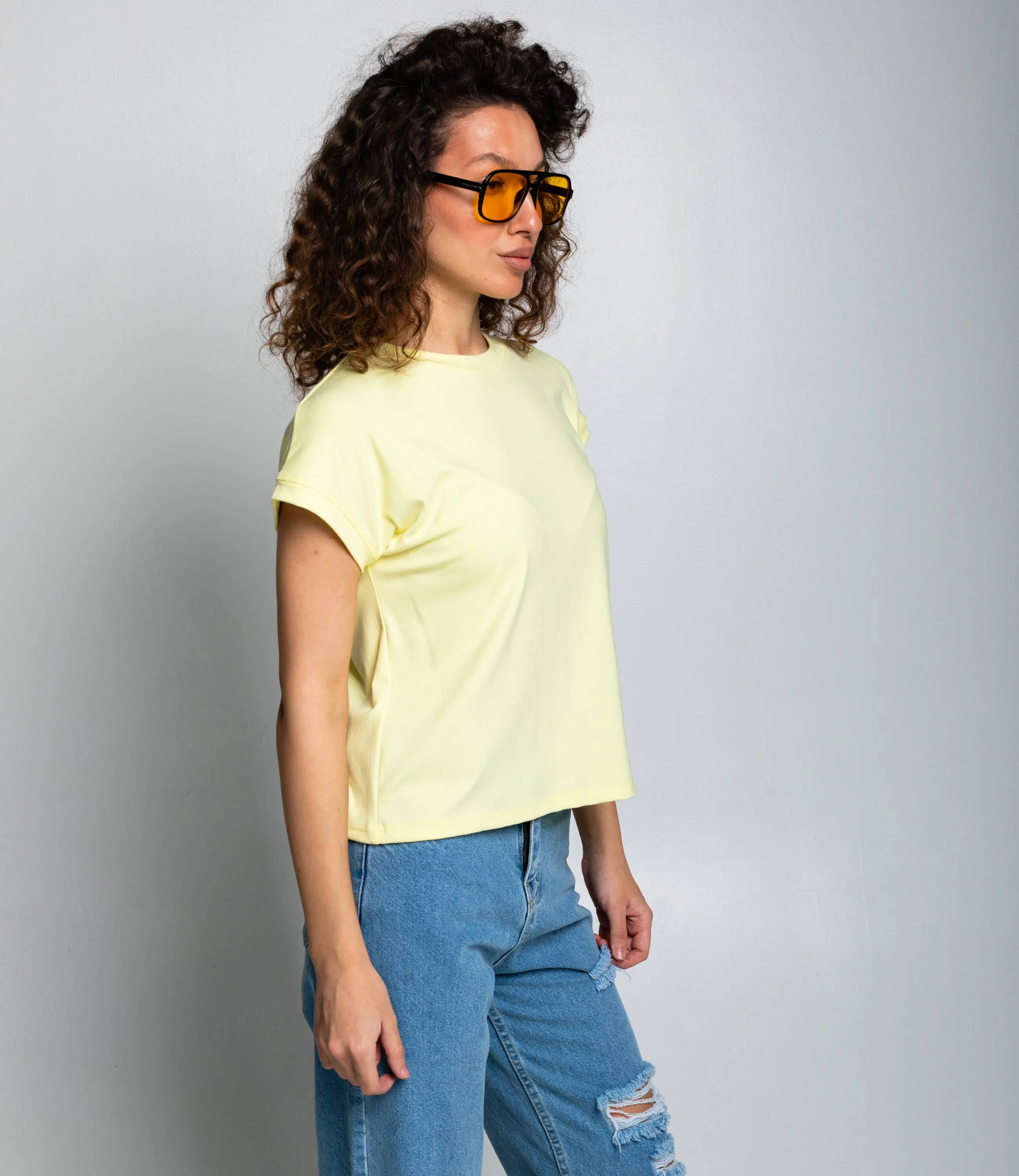 Футболка #КТ1016 (1)-1, жёлтый - фото 2