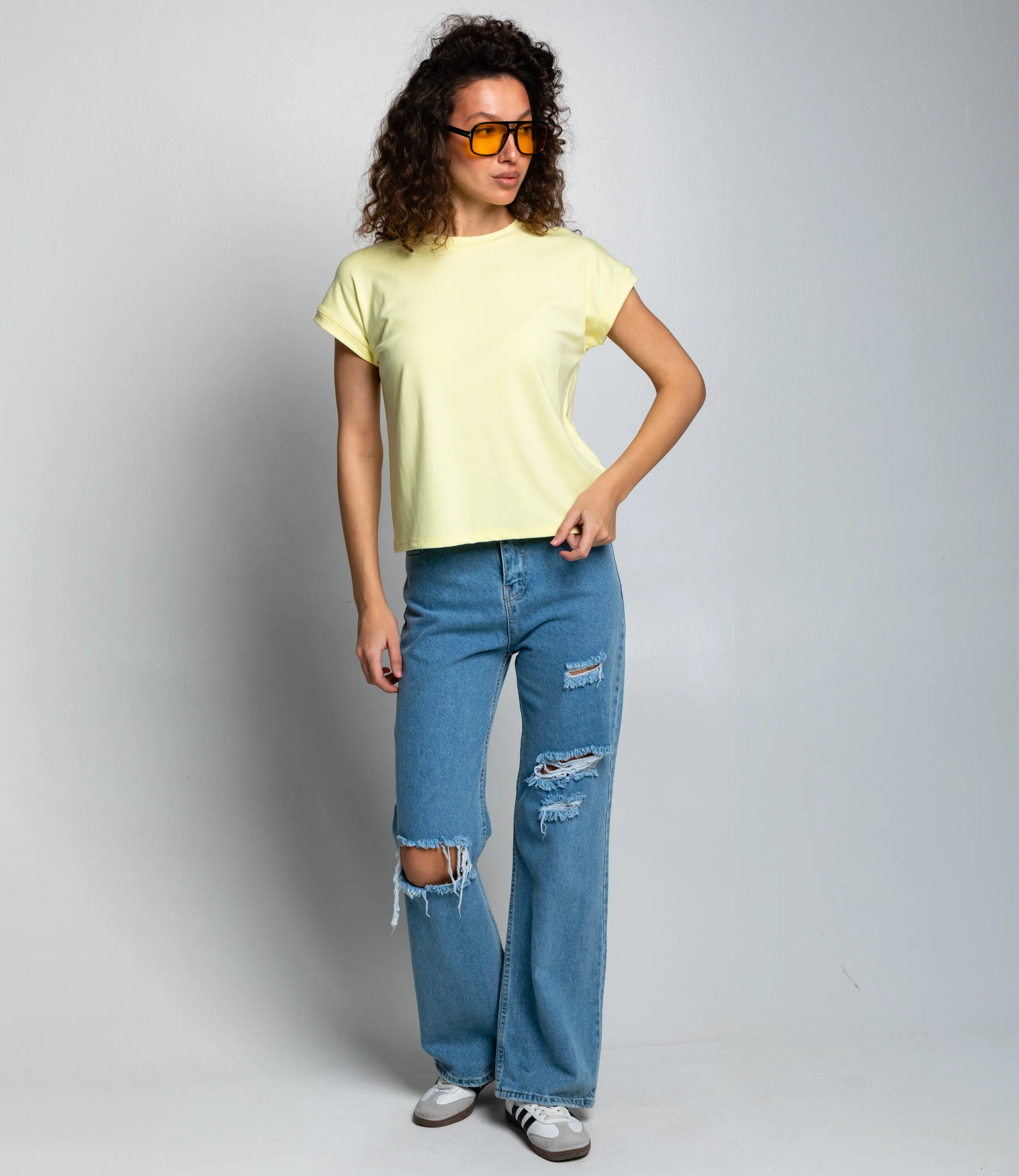 Футболка #КТ1016 (1)-1, жёлтый - фото 4