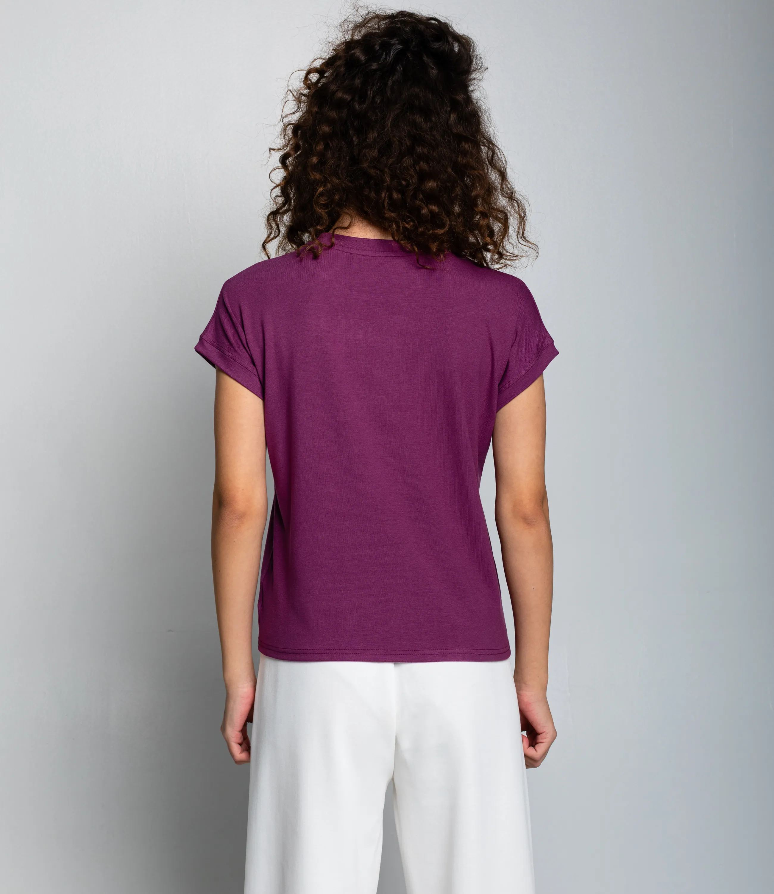 Футболка #КТ1016 (1)-1, фиолетовый - фото 3